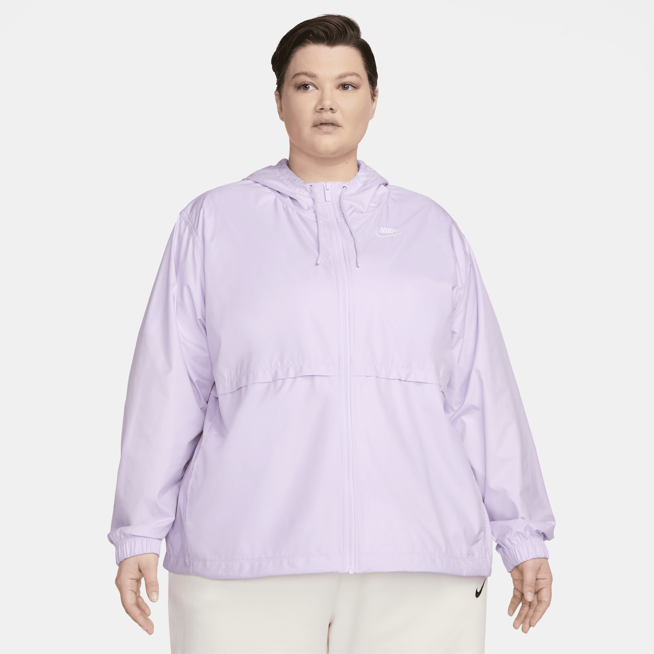 Shop Nike Women's  Sportswear Essential Repel Woven Jacket (plus Size) In Purple