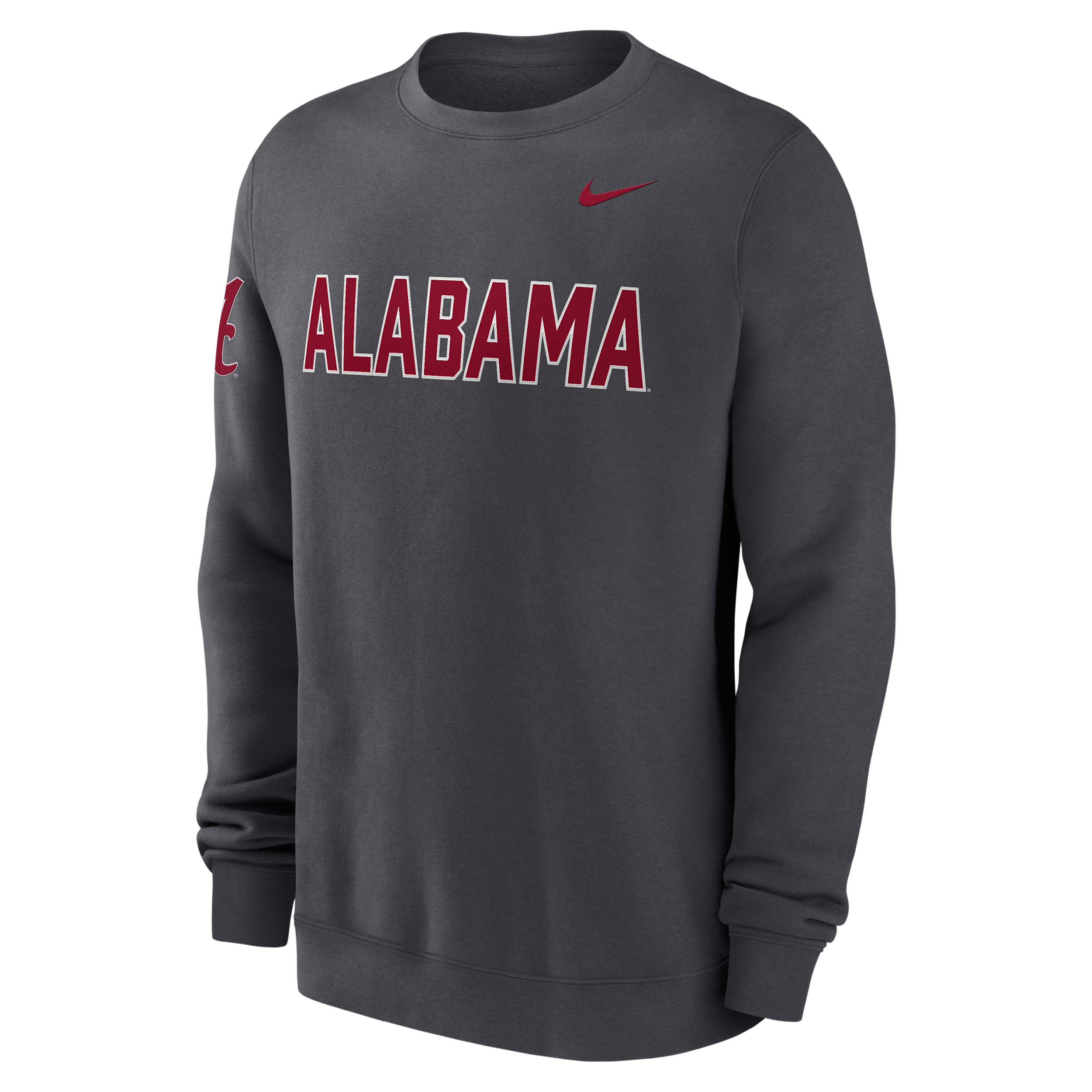 Nike Men's Anthracite Alabama Crimson Tide 2026 Sideline Club Sweatshirt - Anthracite