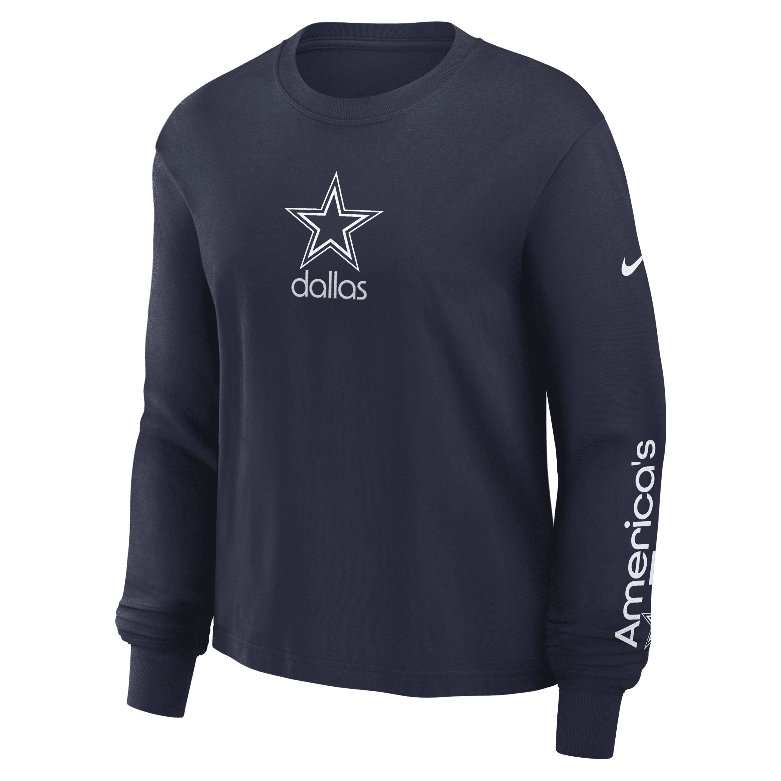 Nike Dallas Cowboys Boxy  Women's Nfl Long-sleeve T-shirt In Blue