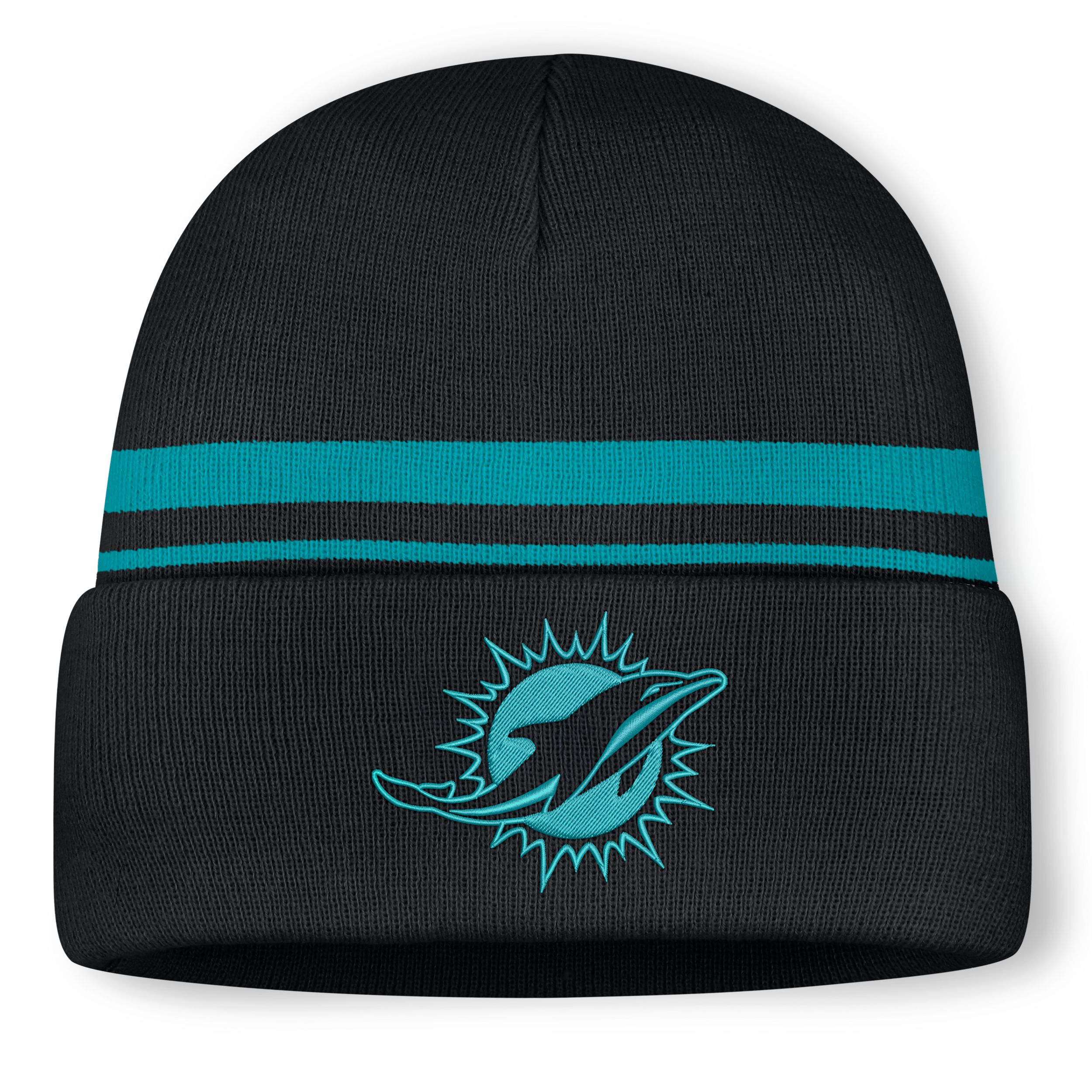 Miami Dolphins Primetime Utility Nike Men's NFL Cuffed Beanie in Black | NF4001UD9P-10L