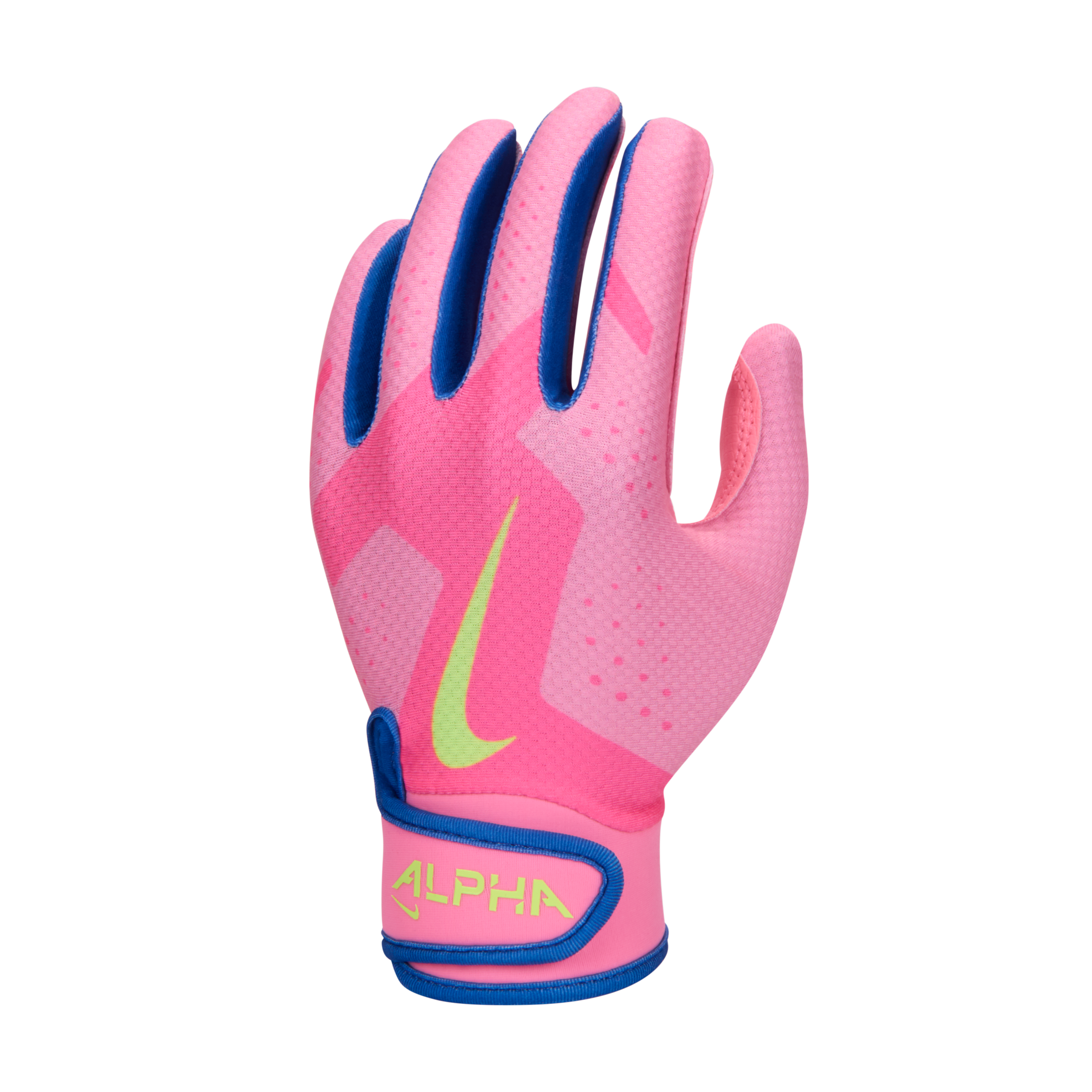 Nike Youth Alpha 2.0 Tee Ball Batting Gloves, Medium/Large, Pink/Volt