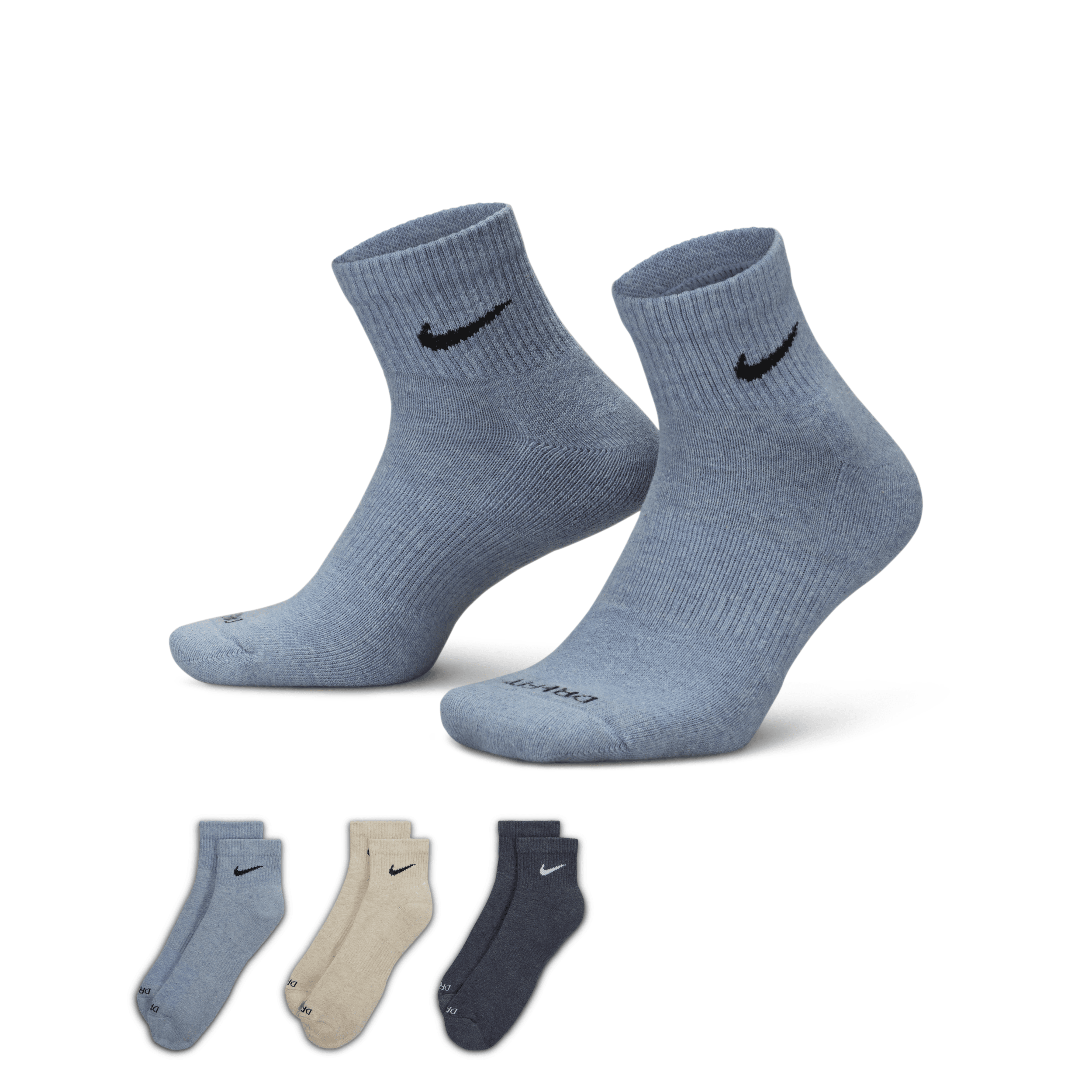 Nike Men's Everyday Plus Cushioned Training Ankle Socks (3 Pairs) In Multicolor