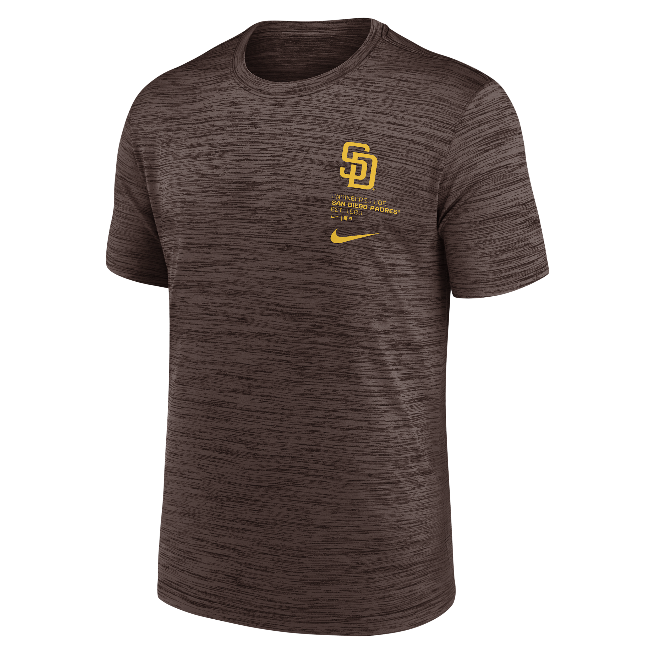 San Diego Padres Velocity Nike Men's Dri-FIT MLB T-Shirt in Brown | NKPQ20QPYP-J0N