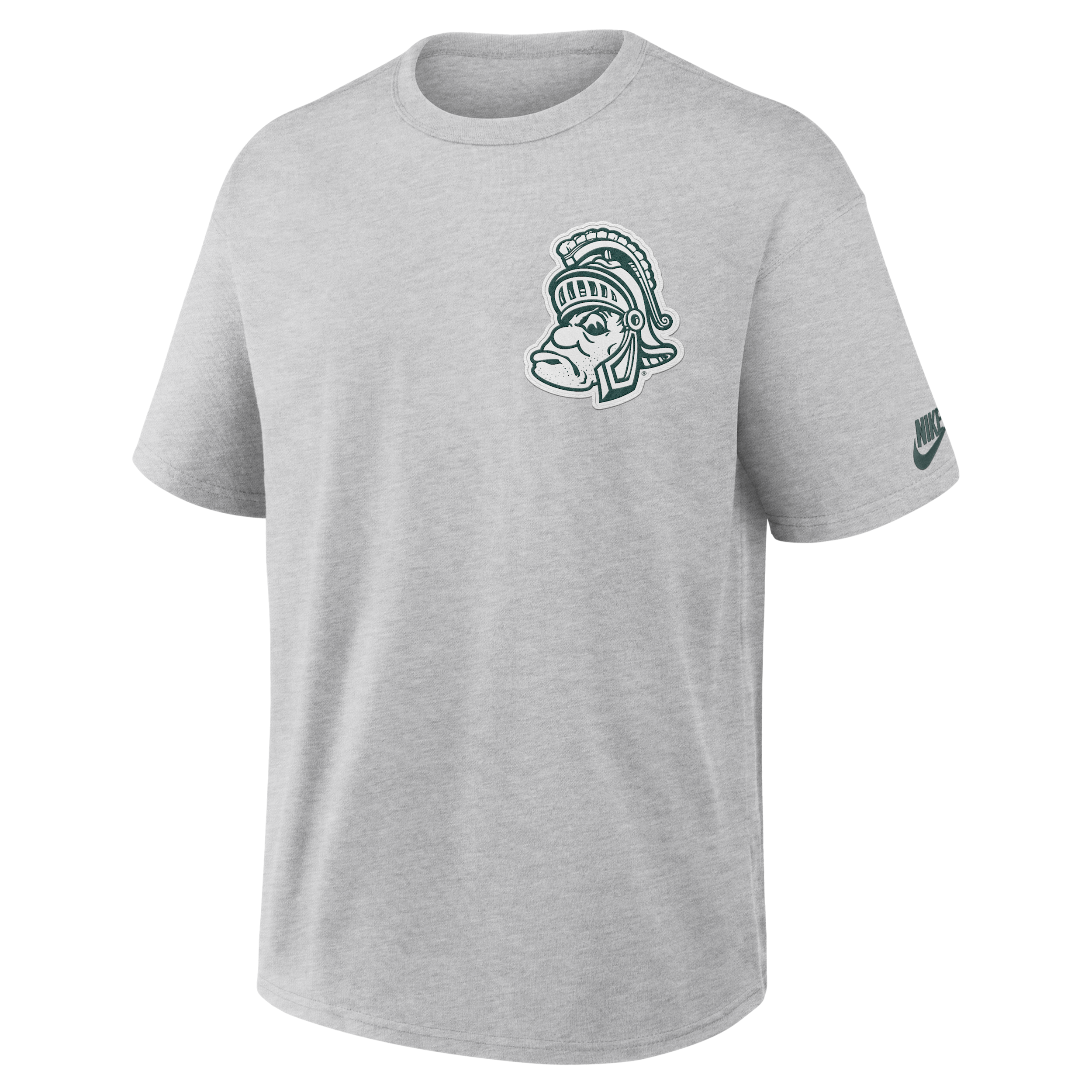Nike Men's Heather Gray Michigan State Spartans Legacy Logo Max90 T-Shirt - Heather Gray