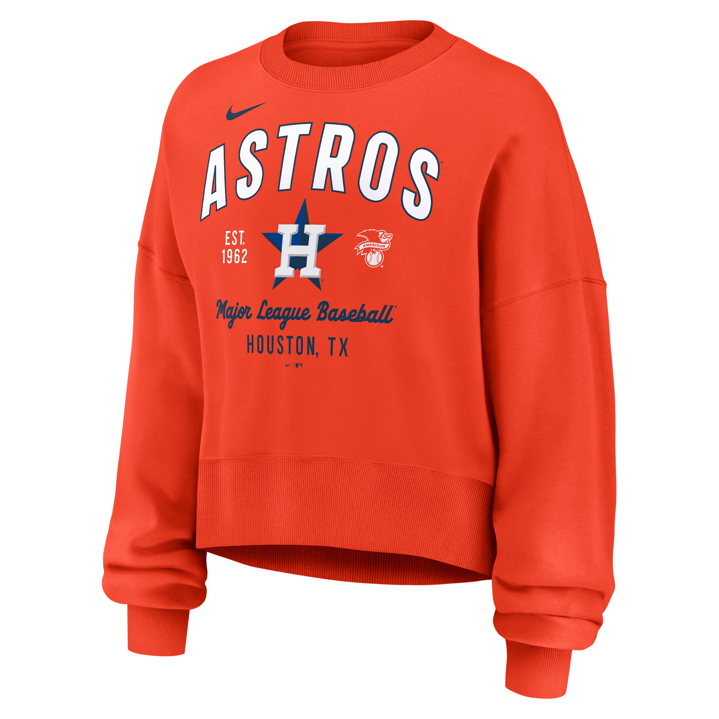 Nike Houston Astros  Women's Mlb Pullover Crew In Orange