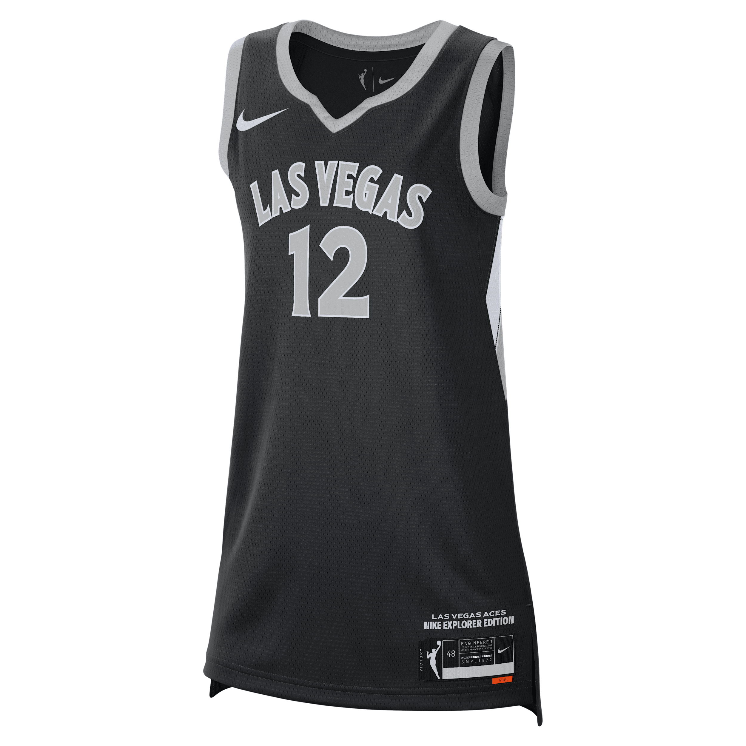 NIKE CHELSEA GRAY LAS VEGAS ACES 2024  WOMEN'S DRI-FIT WNBA VICTORY JERSEY