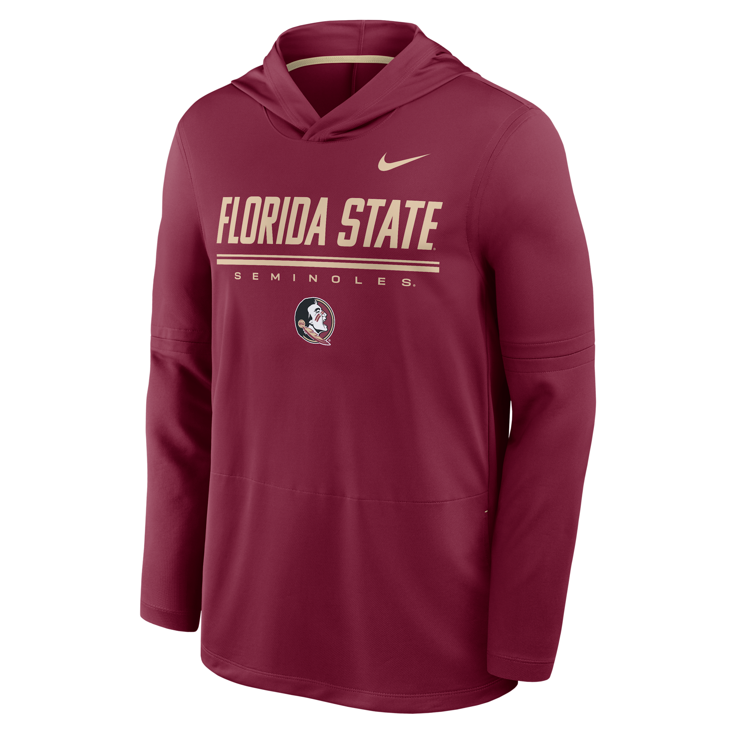 Florida State Sideline Nike Men's Dri-FIT College Long-Sleeve Hooded Top in Red | 03B908DEFTN-594