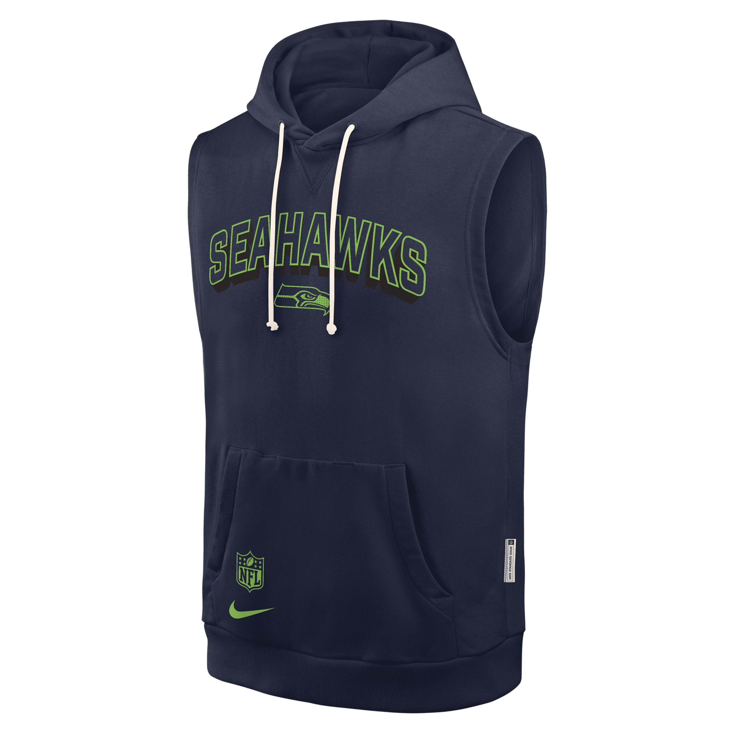 Shop Nike Seattle Seahawks Sideline Men's Dri-fit Nfl Sleeveless Pullover Hoodie