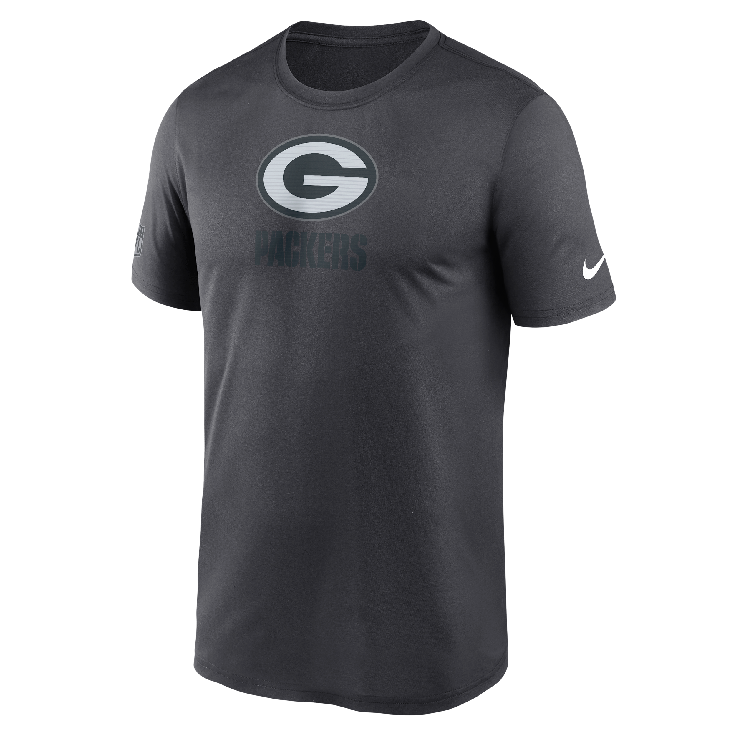 Nike Men's Anthracite Green Bay Packers Sideline Lead The Charge Legend Dri-fit T-Shirt - Anthracite