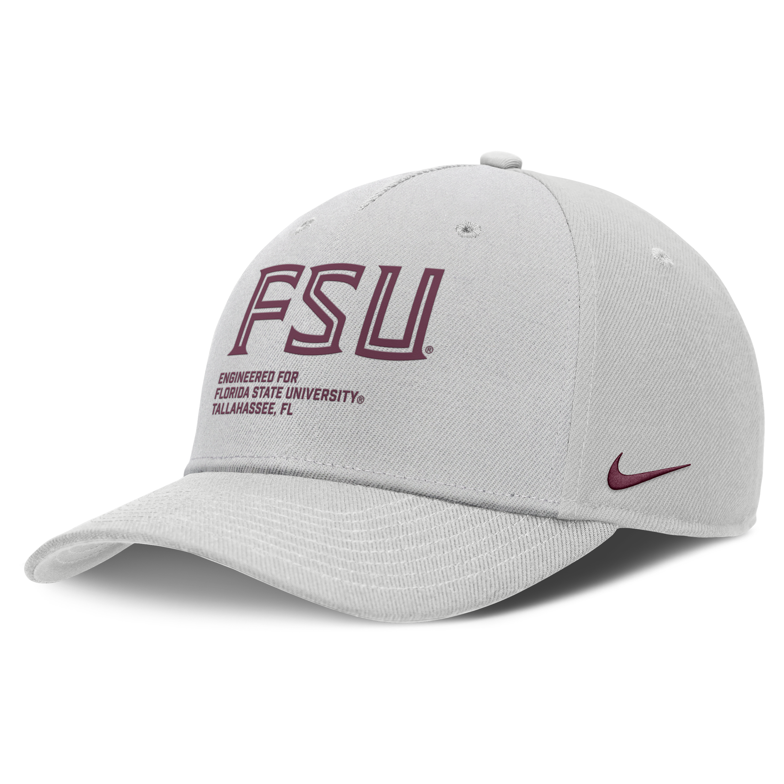 Nike Florida State On-field Primetime Rise  Men's College Adjustable Hat In Gray