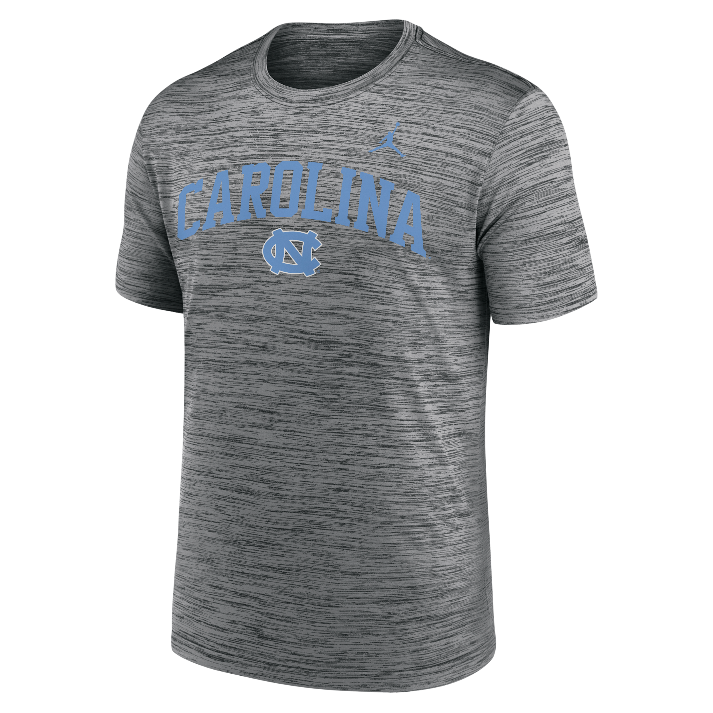 Jordan Men's Anthracite North Carolina Tar Heels Primetime Arch Logo Velocity Dri-fit T-Shirt - Anthracite