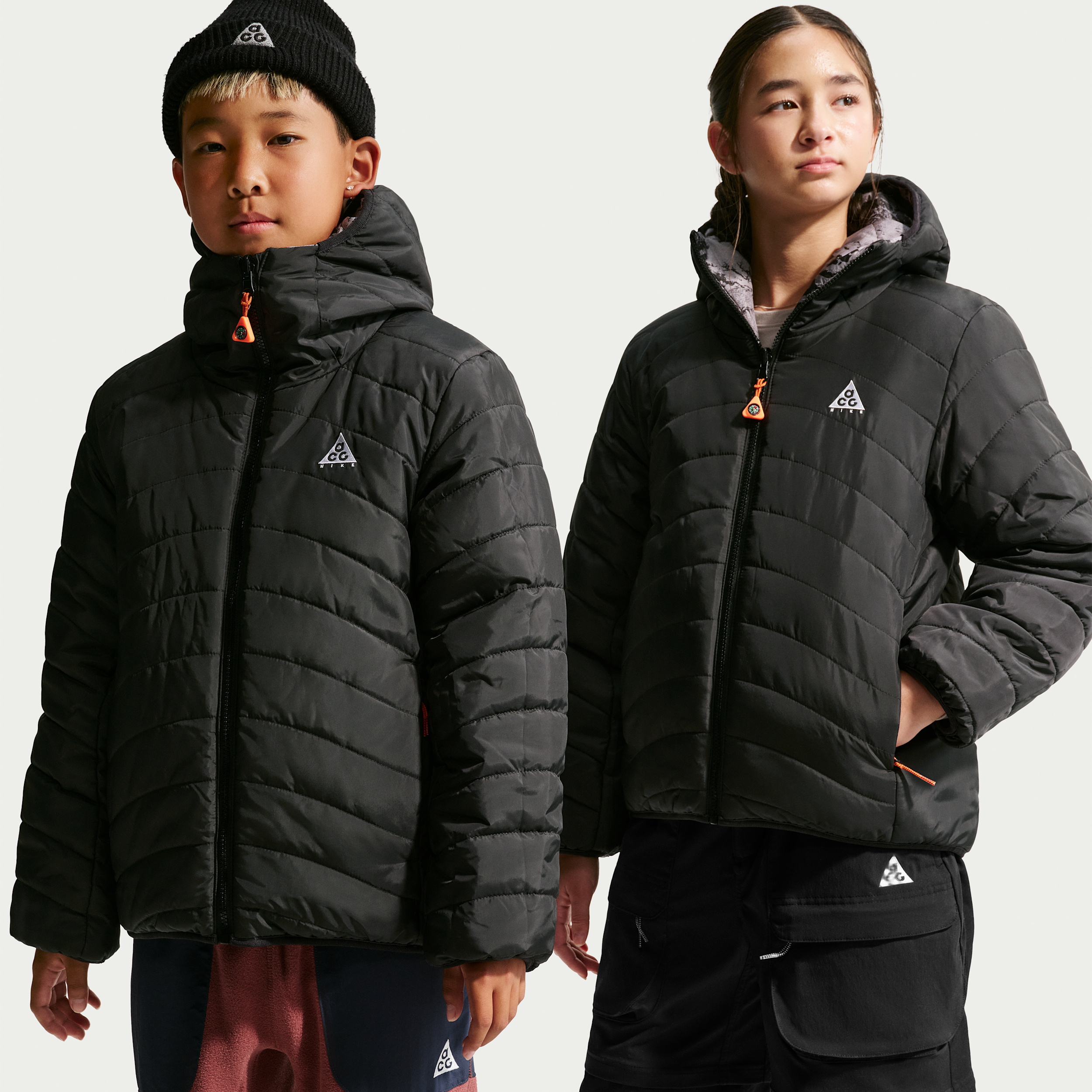 Nike Acg Big Kids' Reversible Jacket In Black