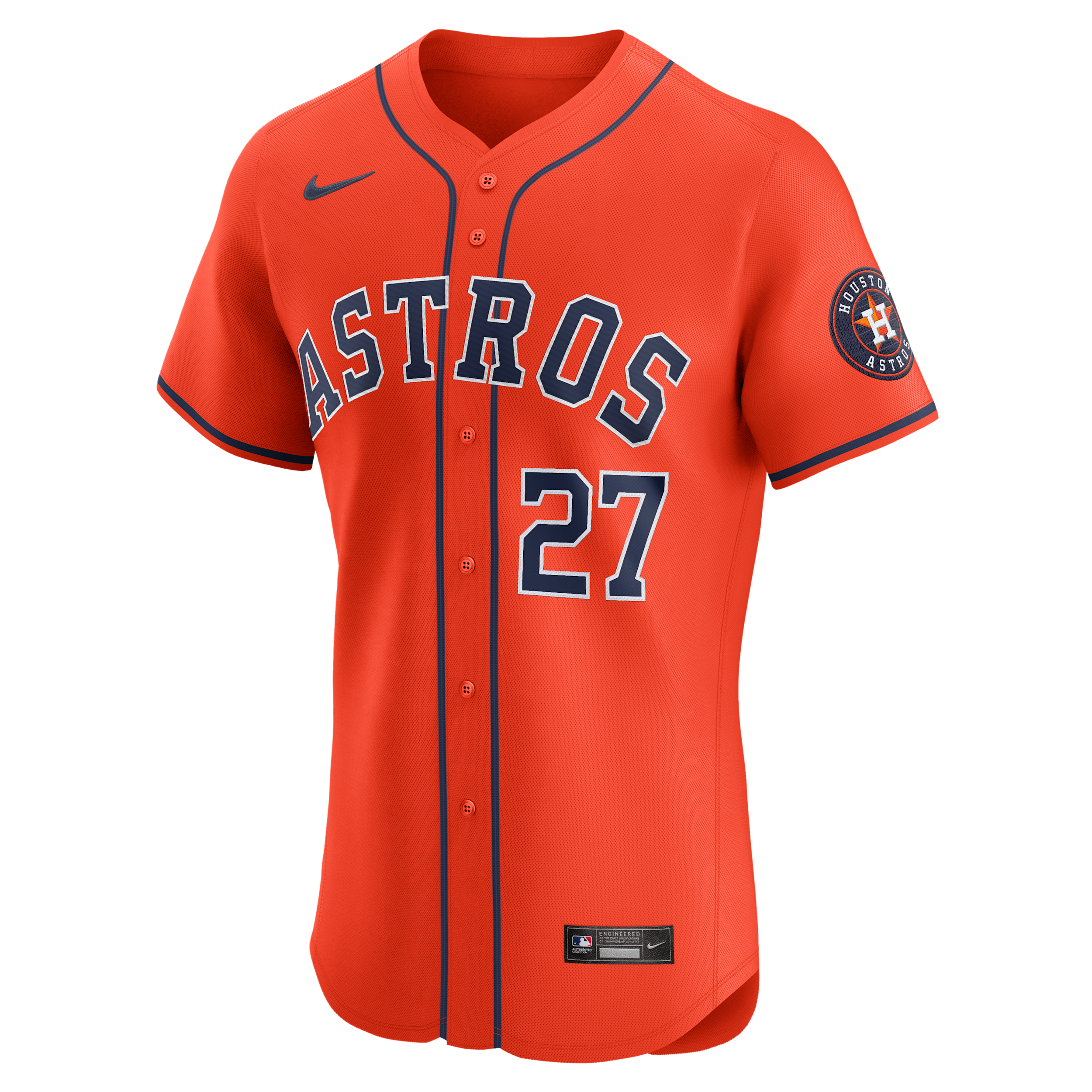 Jose Altuve Houston Astros Nike Men's Dri-FIT ADV MLB Elite Jersey in Orange | 9B10HUA1HU9-AXD