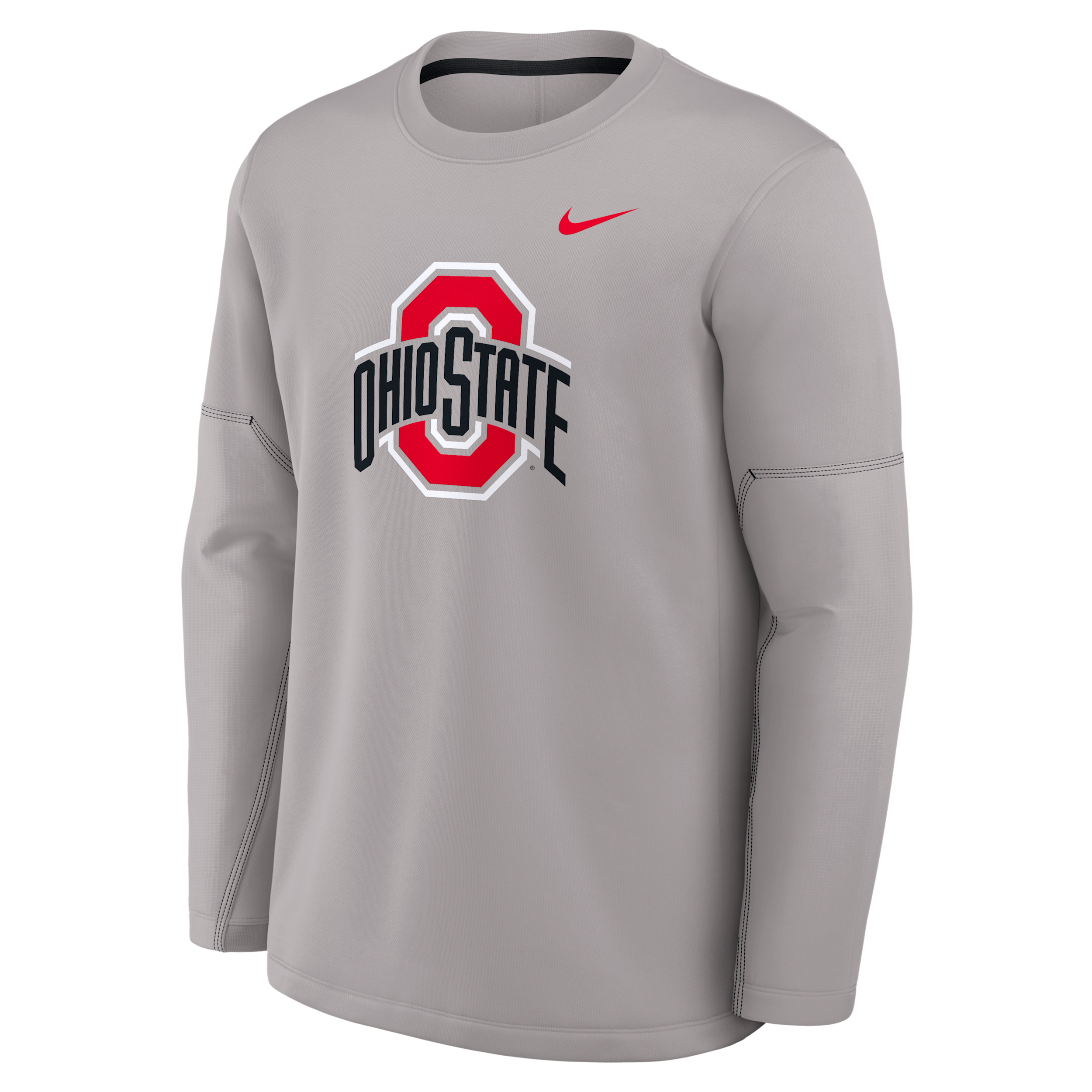 Ohio State Sideline Coaches Nike Men's Therma-FIT College Long-Sleeve T-Shirt in Grey | 03BR195XOH-6P4