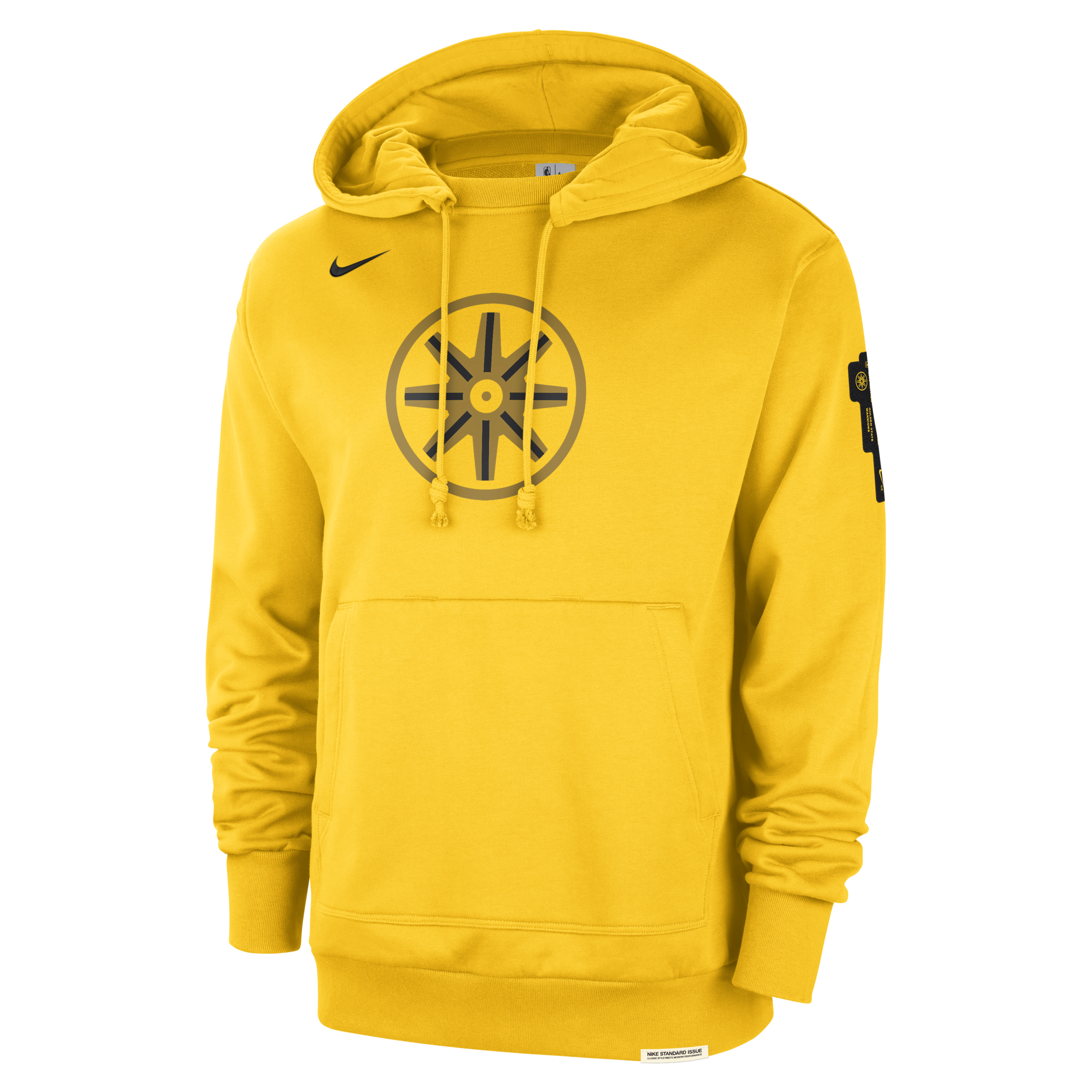 Shop Nike Golden State Warriors Standard Issue 2023/24 City Edition  Men's Nba Courtside Hoodie In Yellow