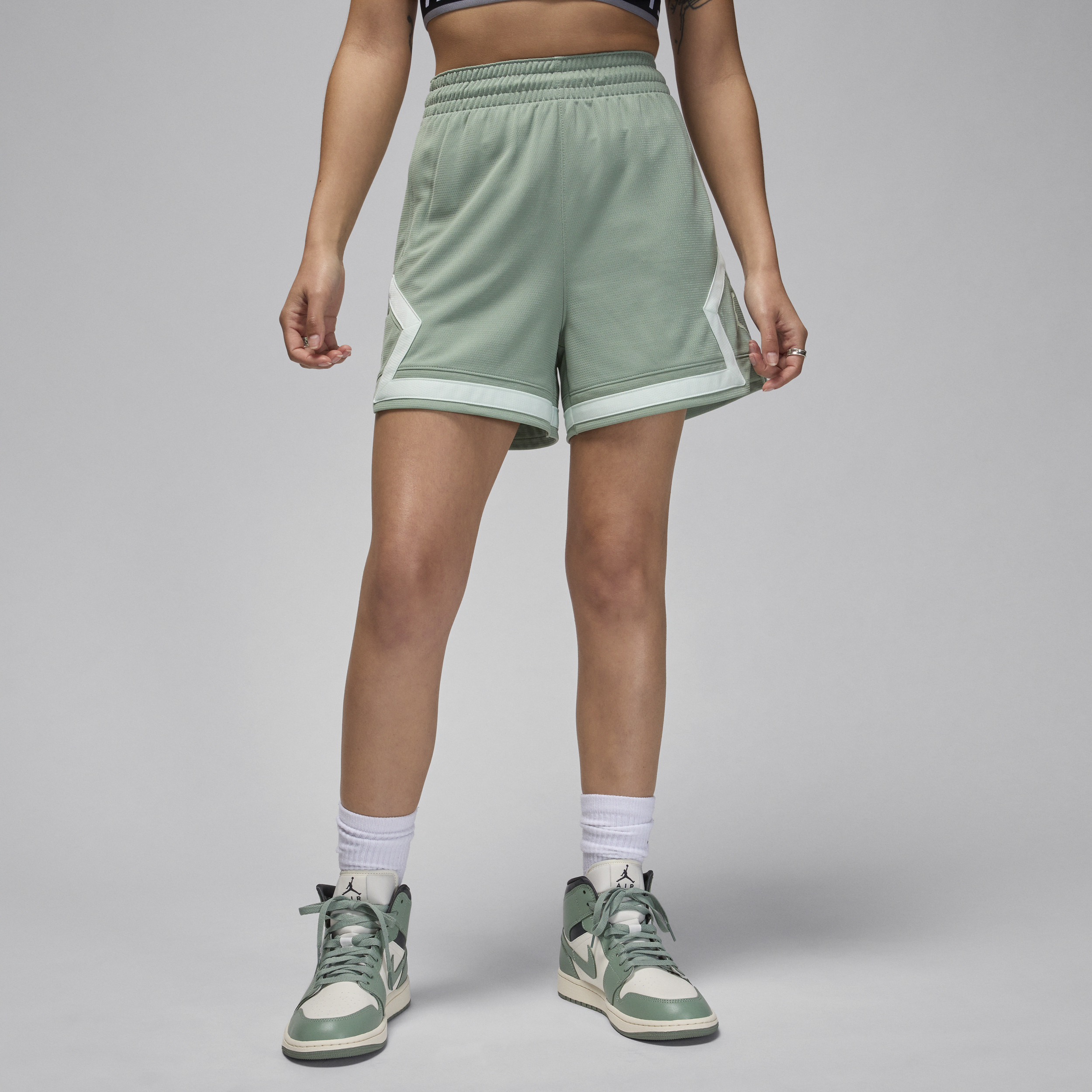Shop Jordan Women's  Sport 4" Diamond Shorts In Green