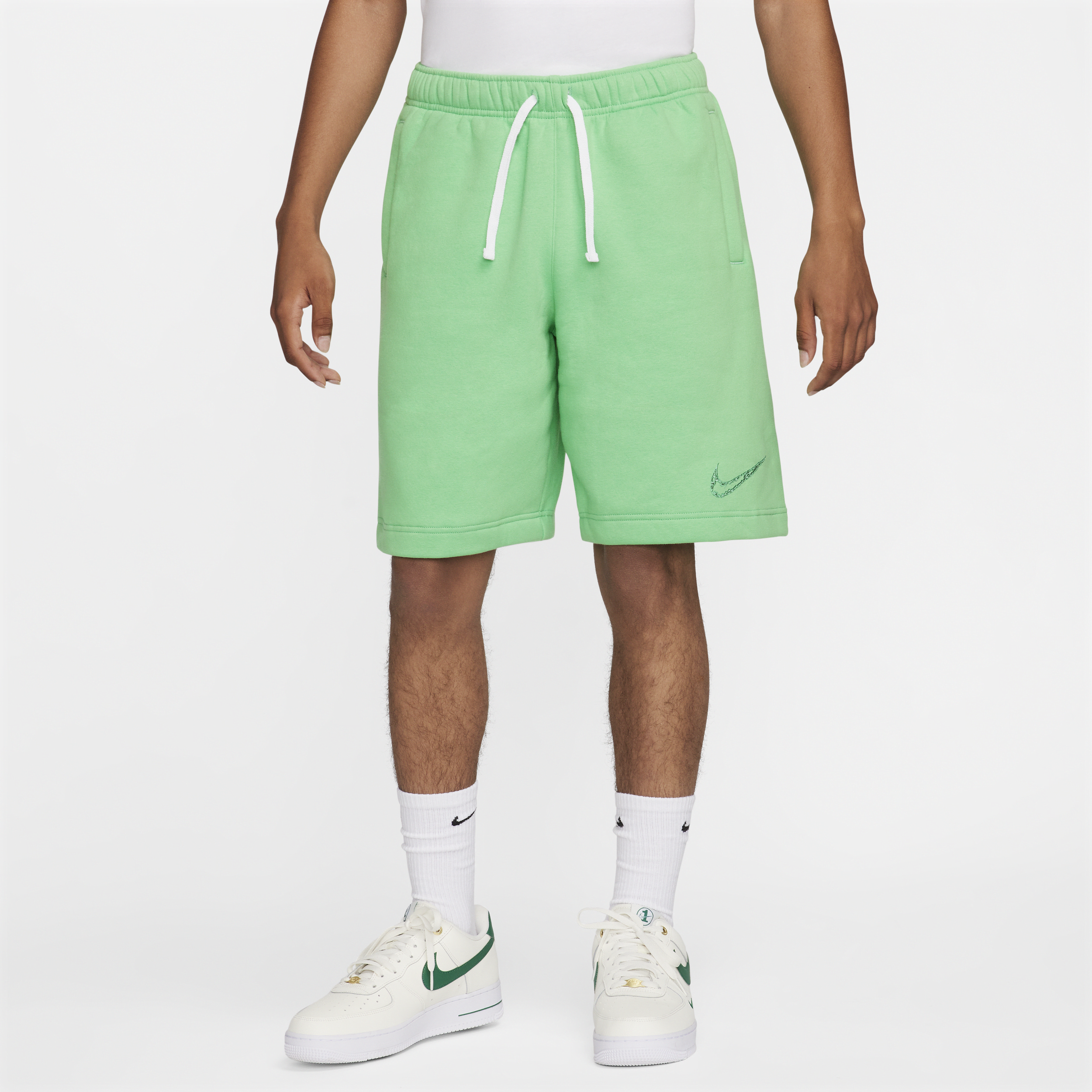 Nike Men's Club Fleece Shorts In Green