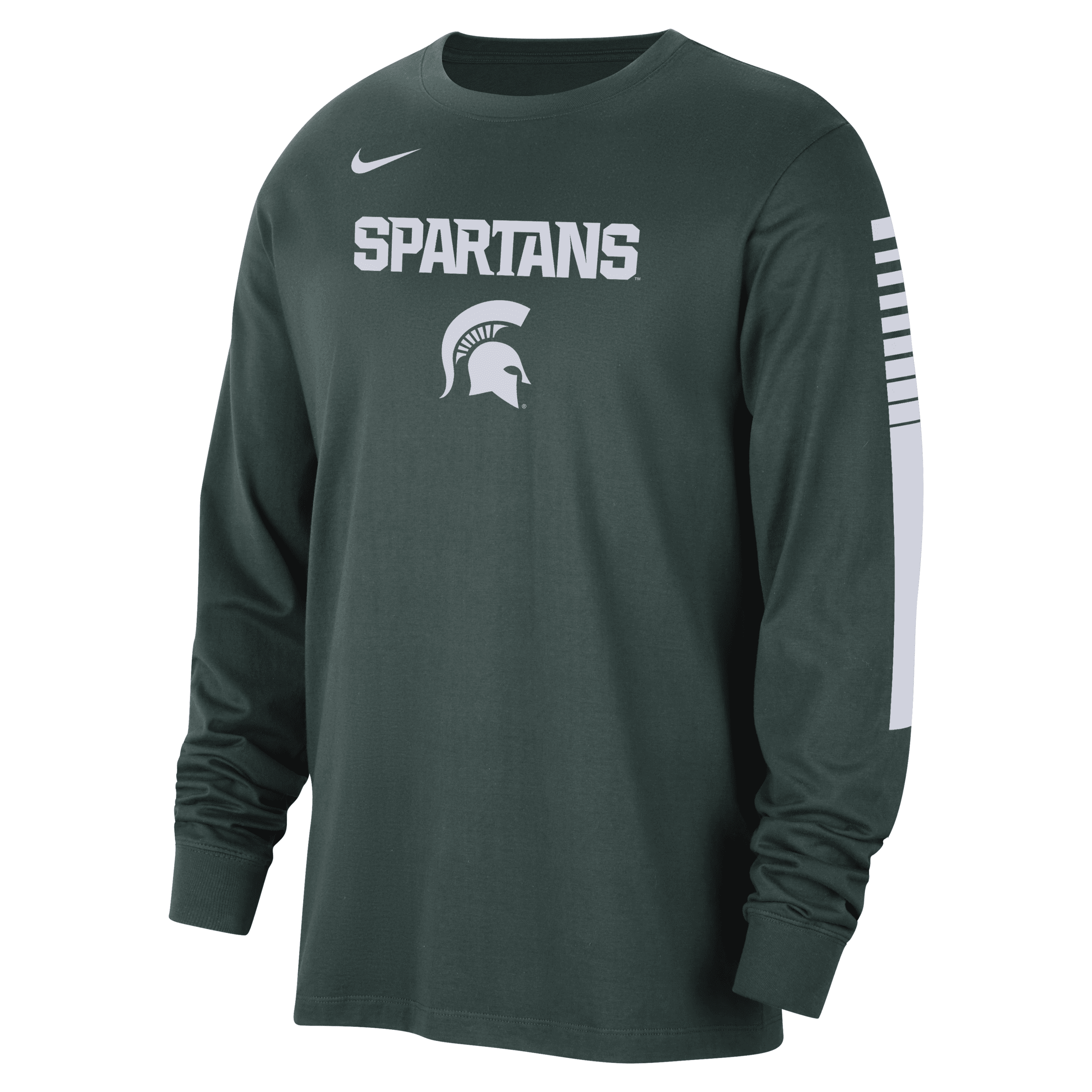 Shop Nike Michigan State  Men's College Long-sleeve T-shirt In Green
