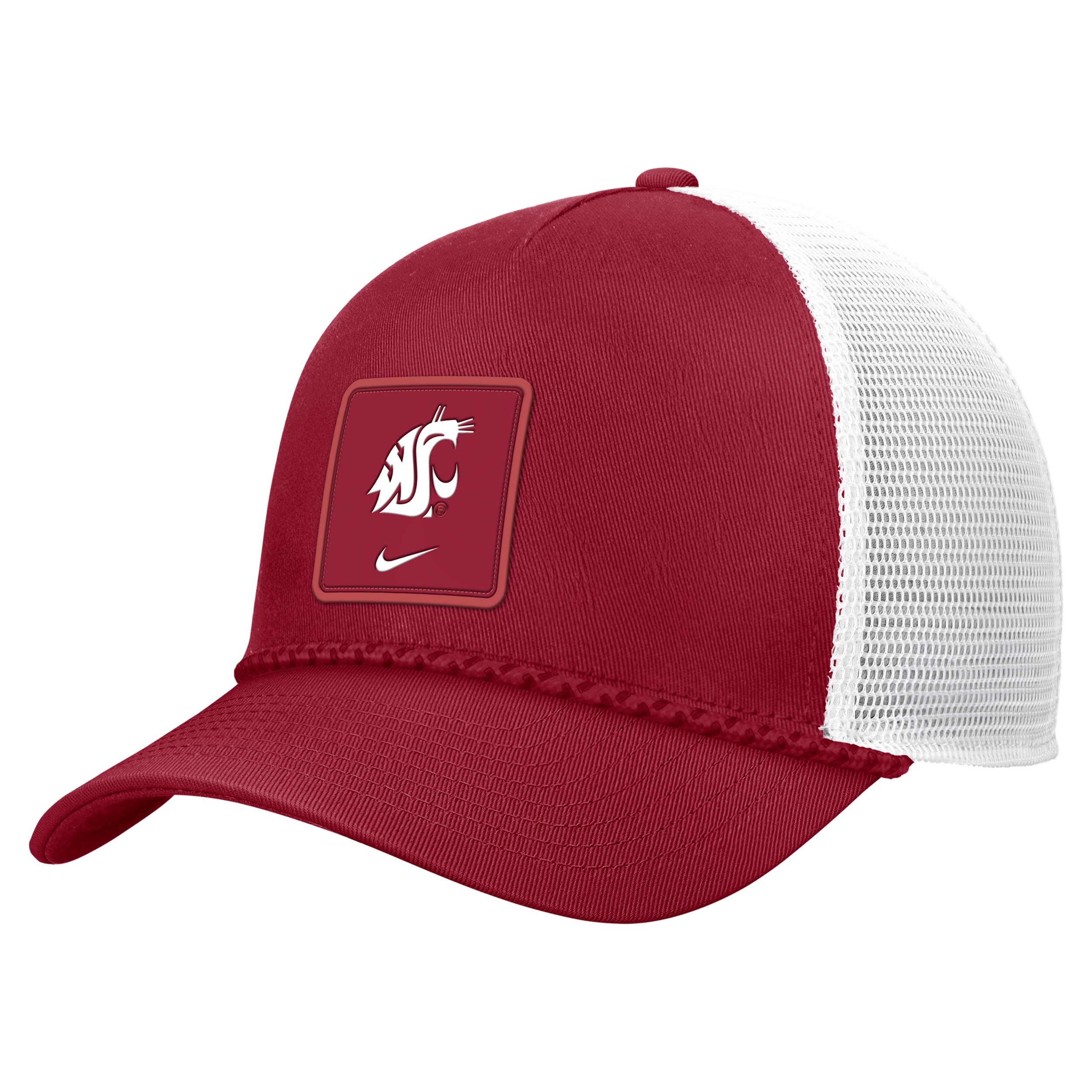 Washington State Sideline Rope Nike Unisex College Trucker Adjustable Hat in Red | C13777C686WSTU-CRM