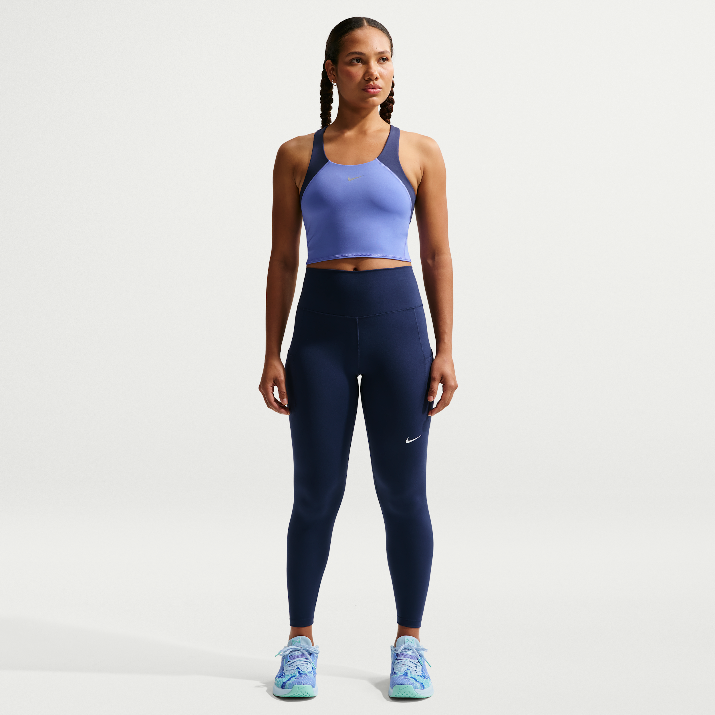 Nike Women's One High-Waisted 7/8 Leggings with Pockets in Blue | FN3241-413