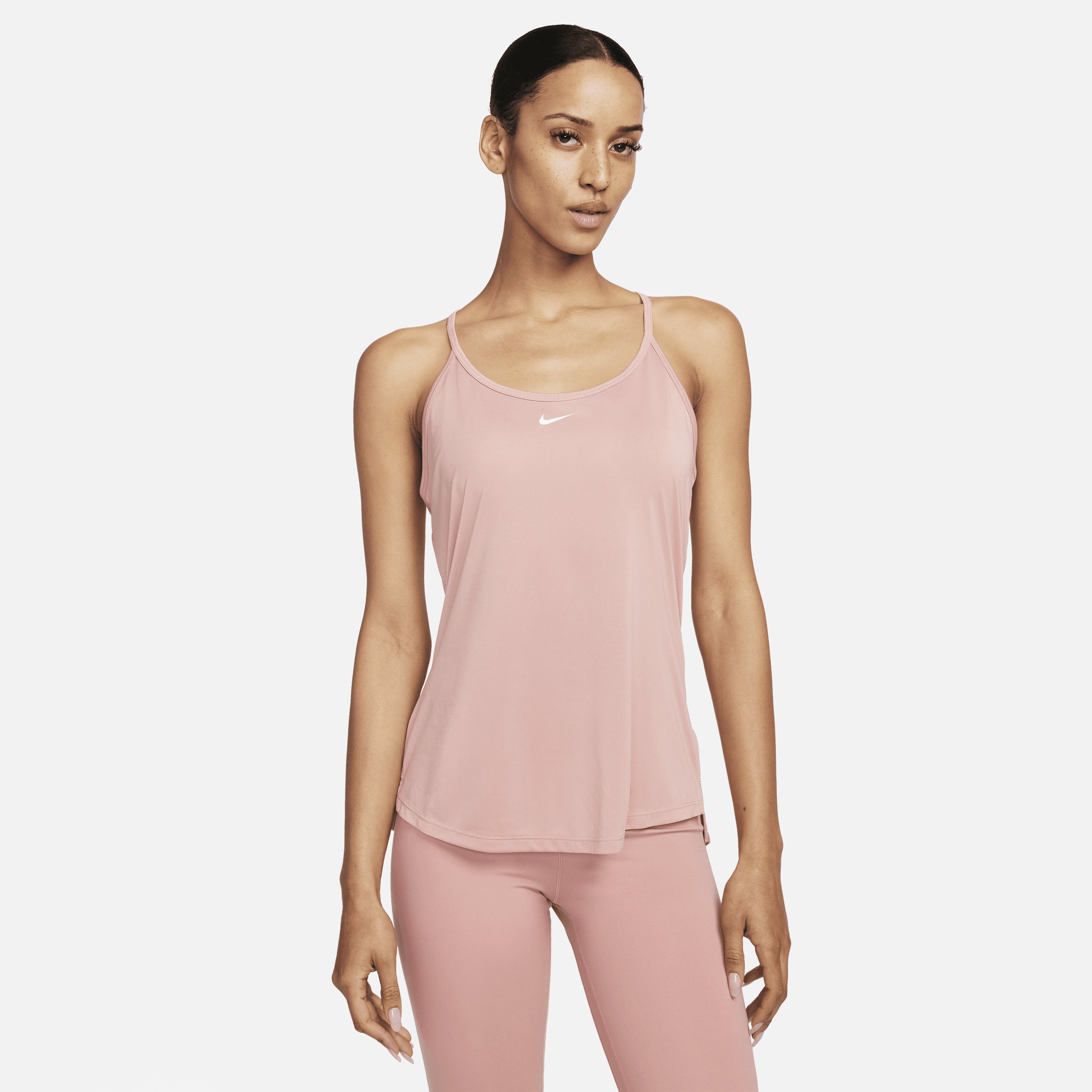Nike Women's Dri-fit One Elastika Standard Fit Tank Top In Pink