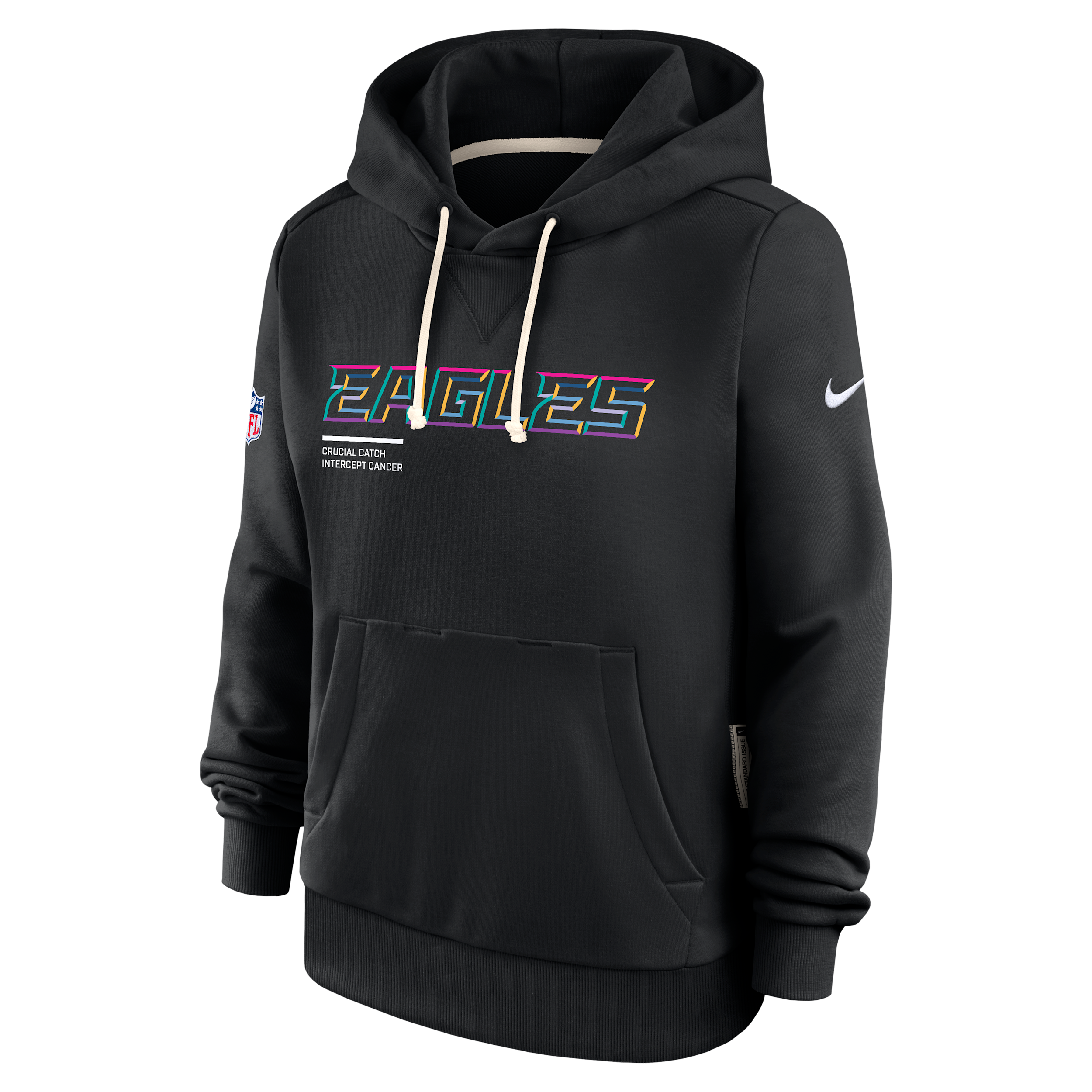 Nike Philadelphia Eagles Crucial Catch  Women's Dri-fit Nfl Pullover Hoodie In Black