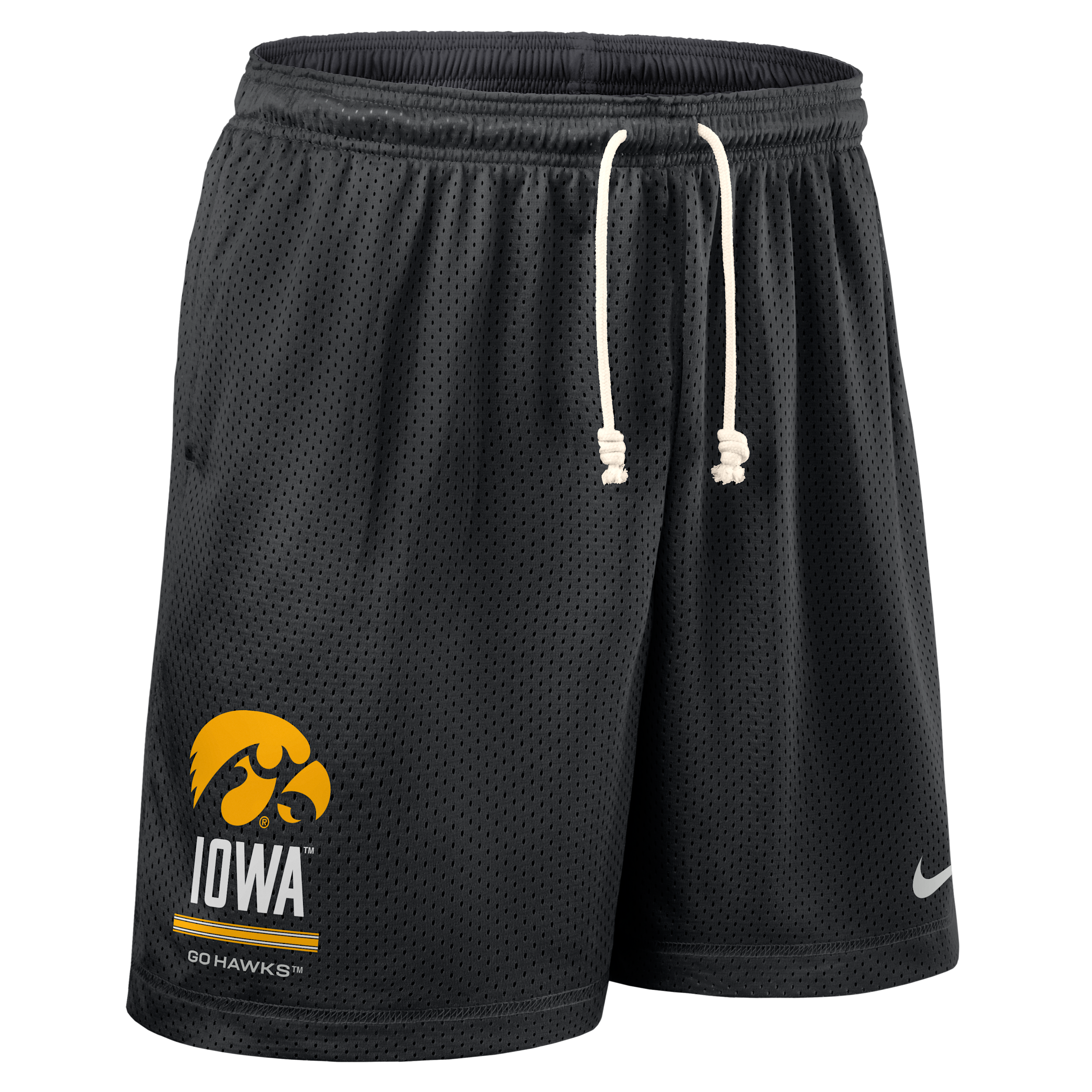 Iowa Sideline Reversible Nike Men's Dri-FIT College Shorts in Black | 03BF166NIA-RJ3