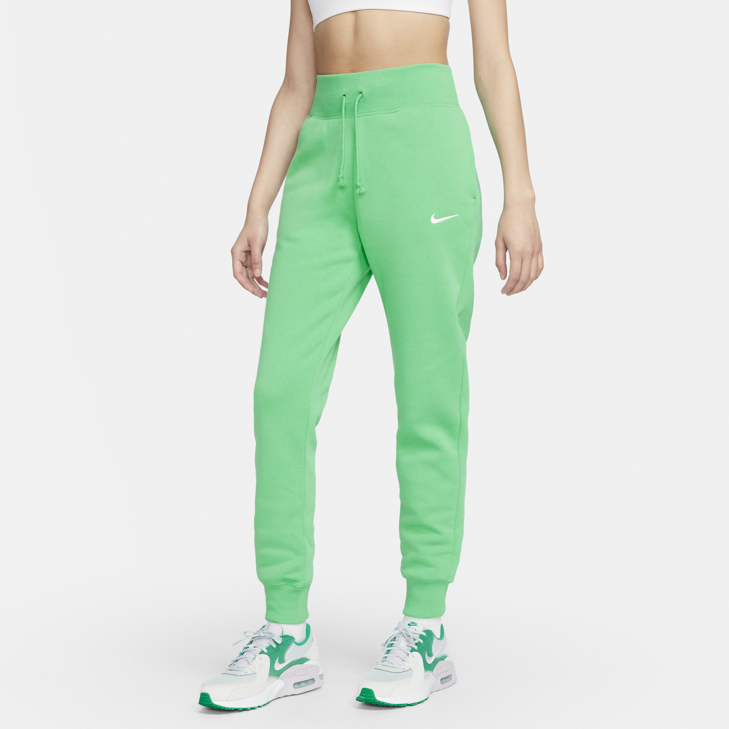 Nike Women's  Sportswear Phoenix Fleece High-waisted Jogger Pants In Green