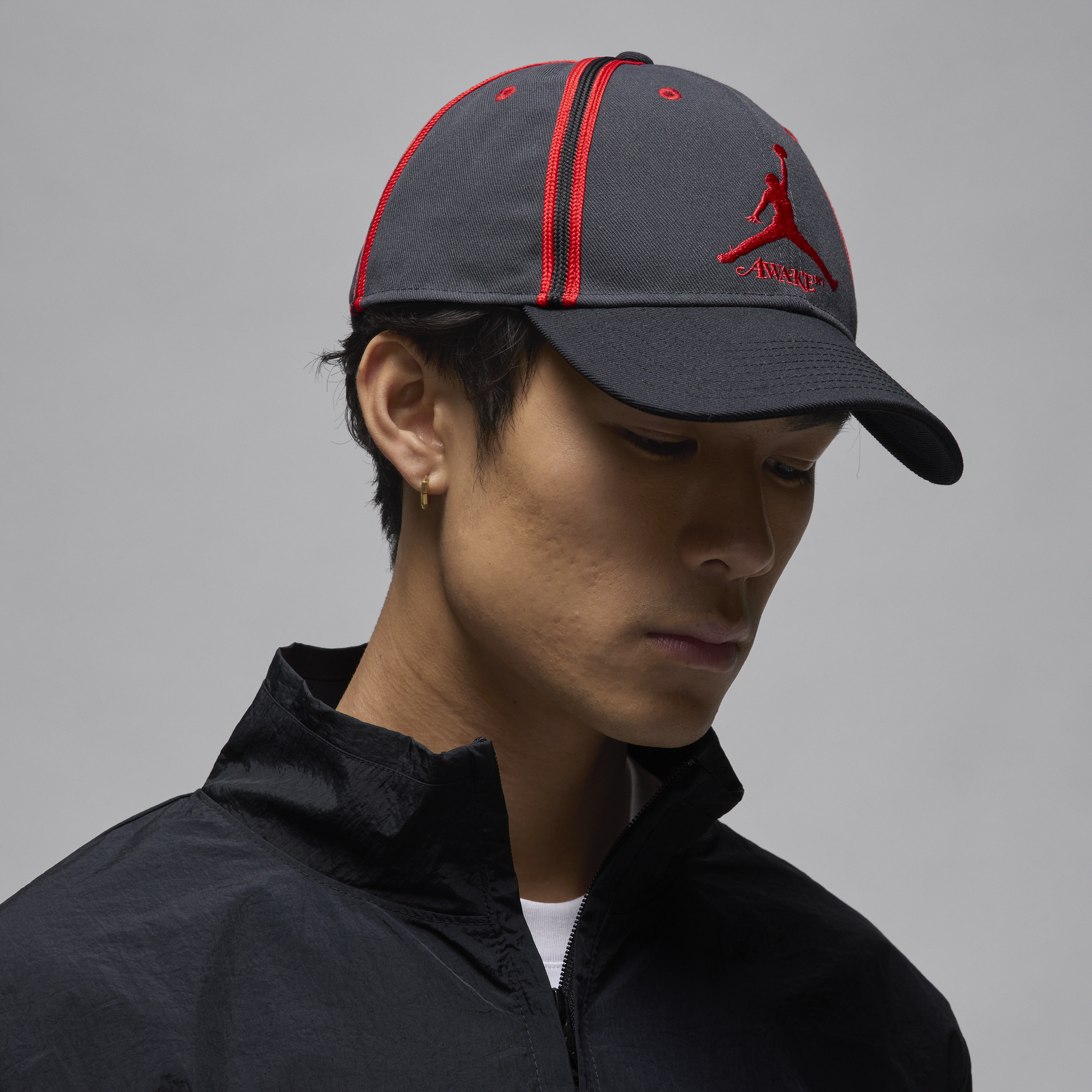 Jordan X Awake Ny Structured Club Hat In Grey