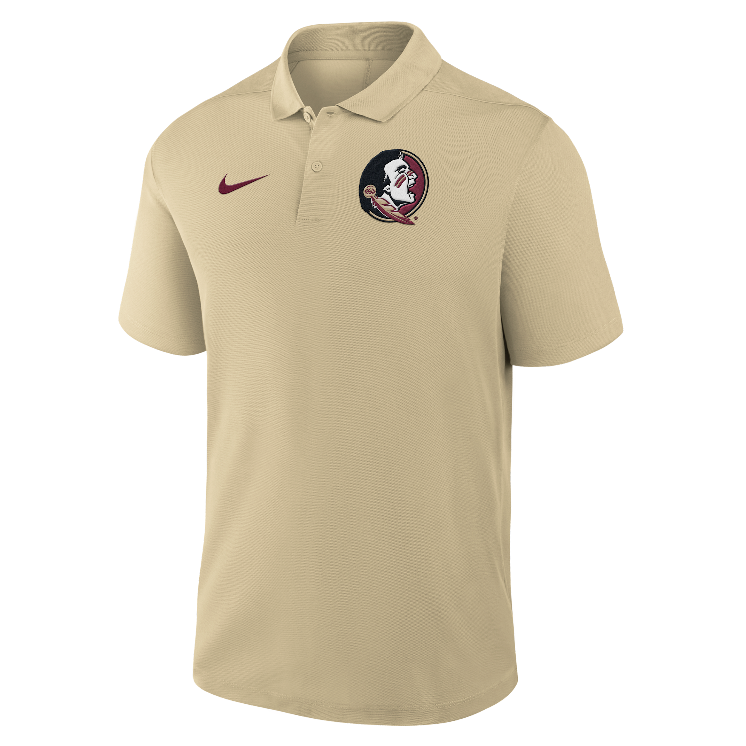 Nike Florida State Primetime Victory Primary Logo Men's Dri-fit College Polo In Yellow