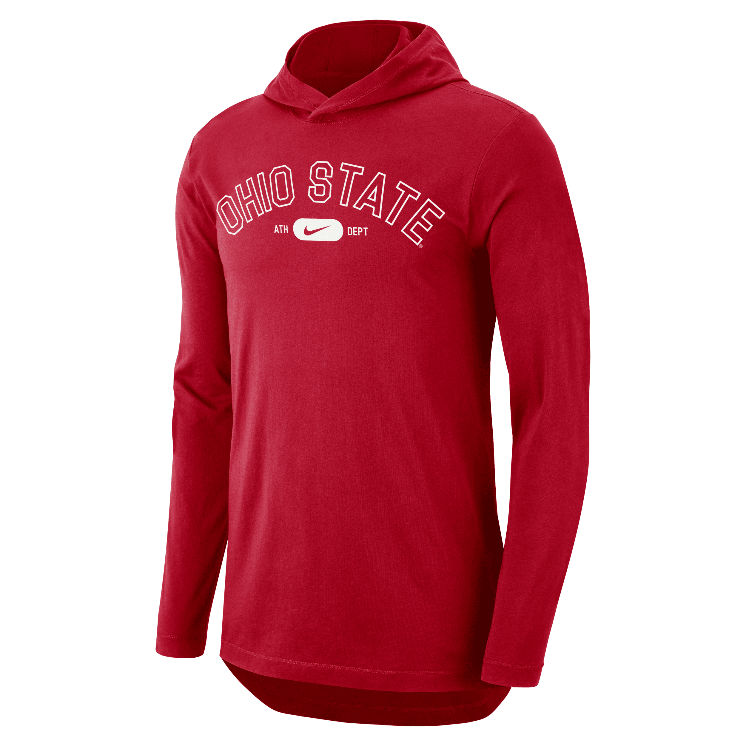 Shop Nike Ohio State  Men's Dri-fit College Hooded T-shirt In Red
