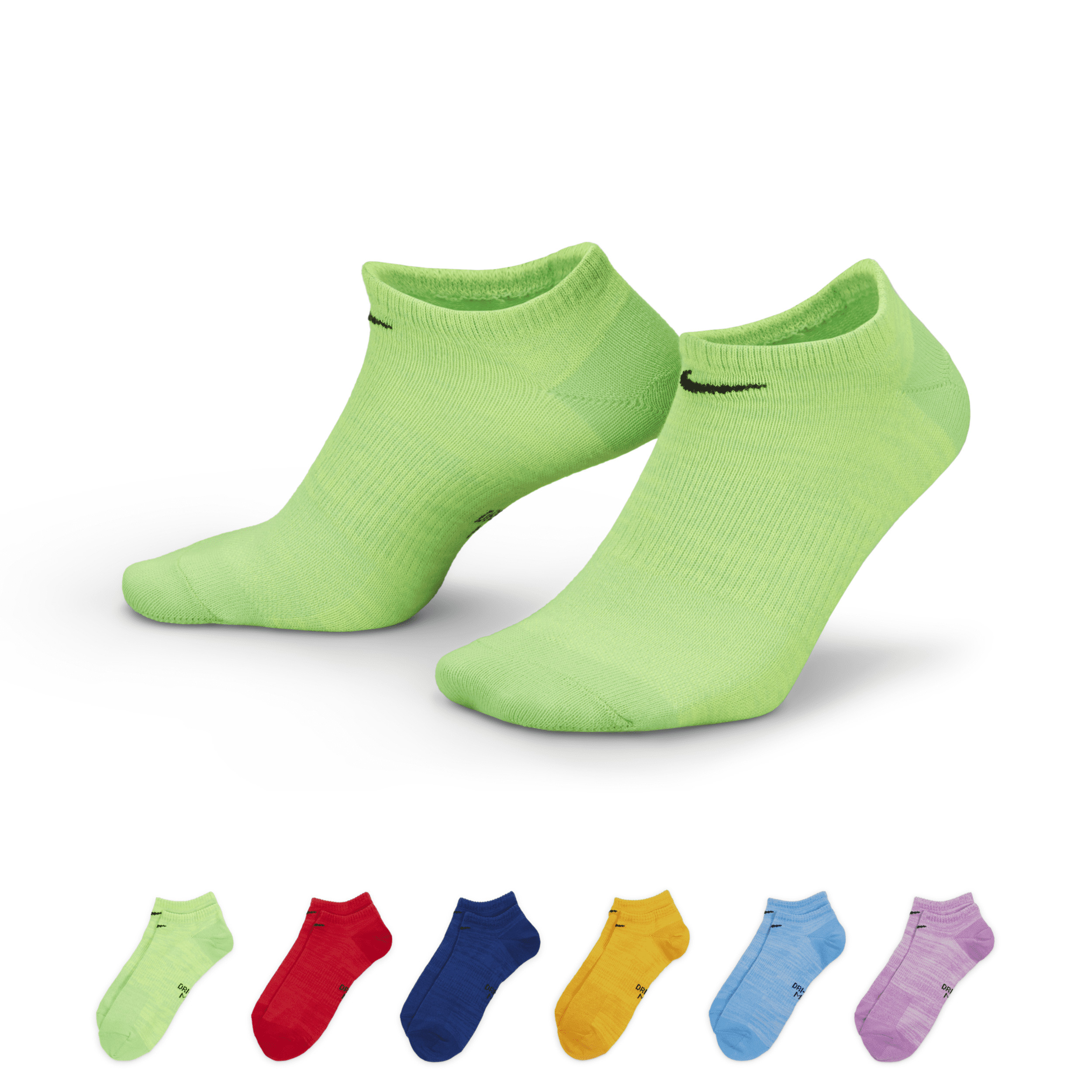 Nike Women's Everyday Lightweight No-show Training Socks (6 Pairs) In Multicolor