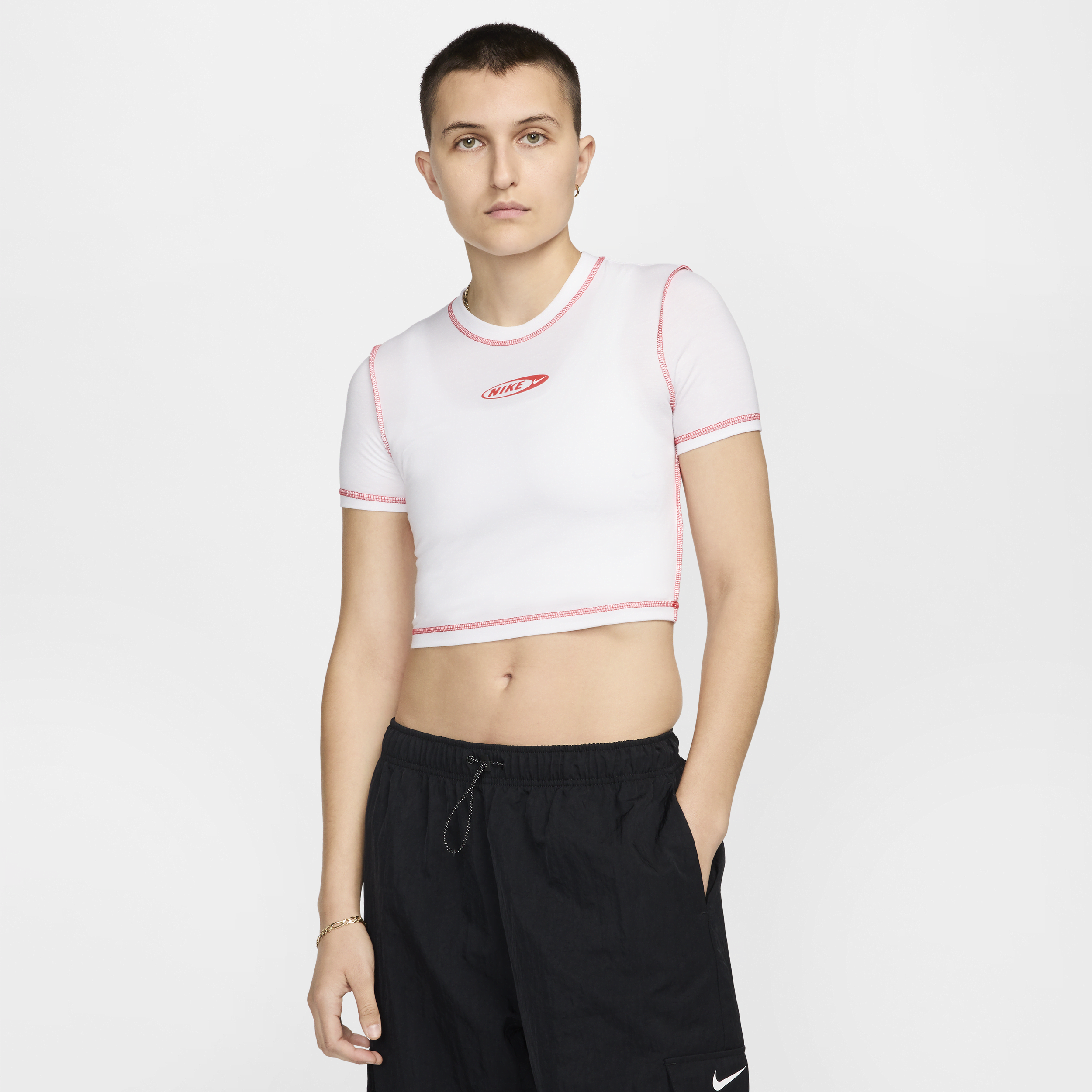 Nike Women's  Sportswear Chill Knit Slim Cropped T-shirt In White