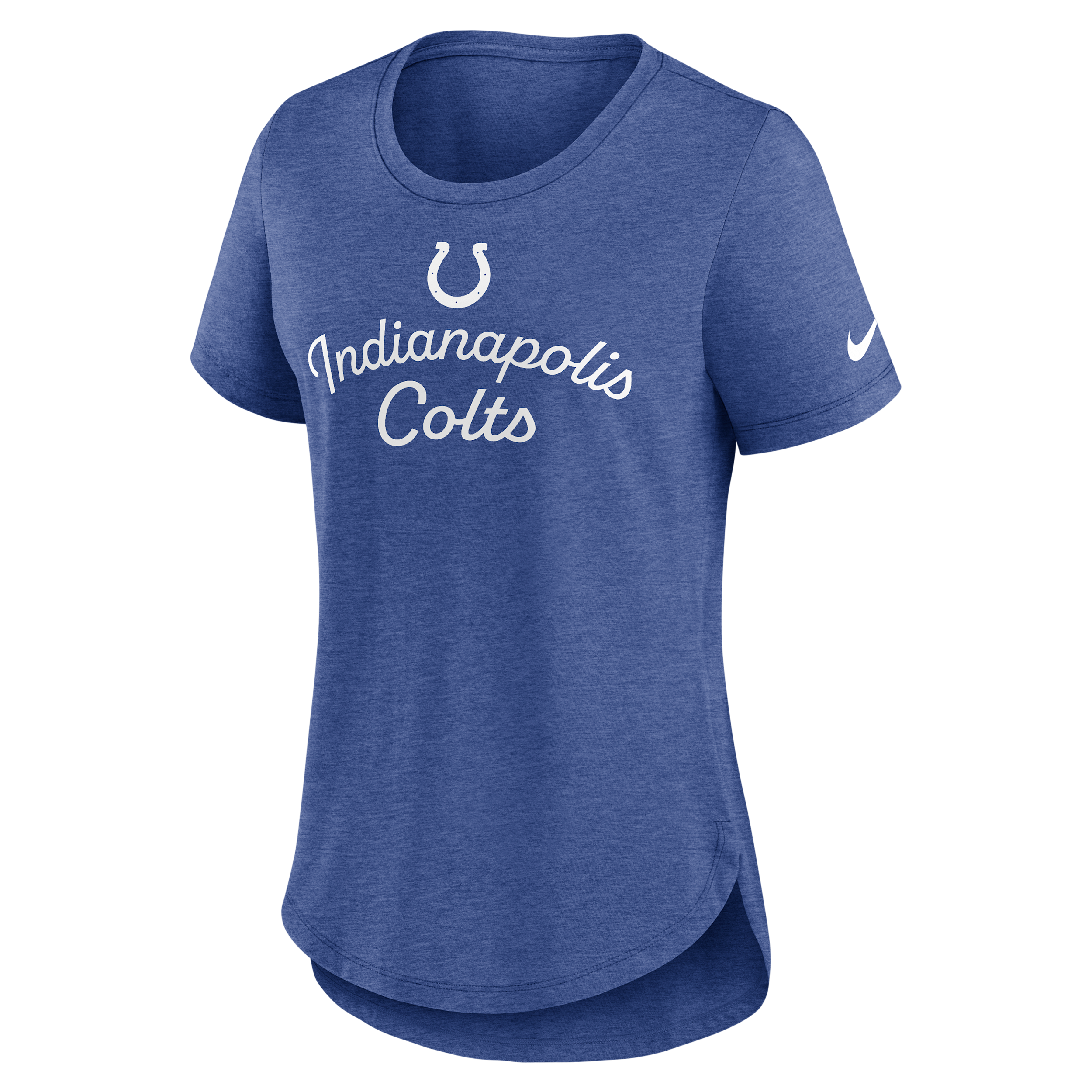 Nike Royal Indianapolis Colts Script Tri-blend T-shirt In Blue