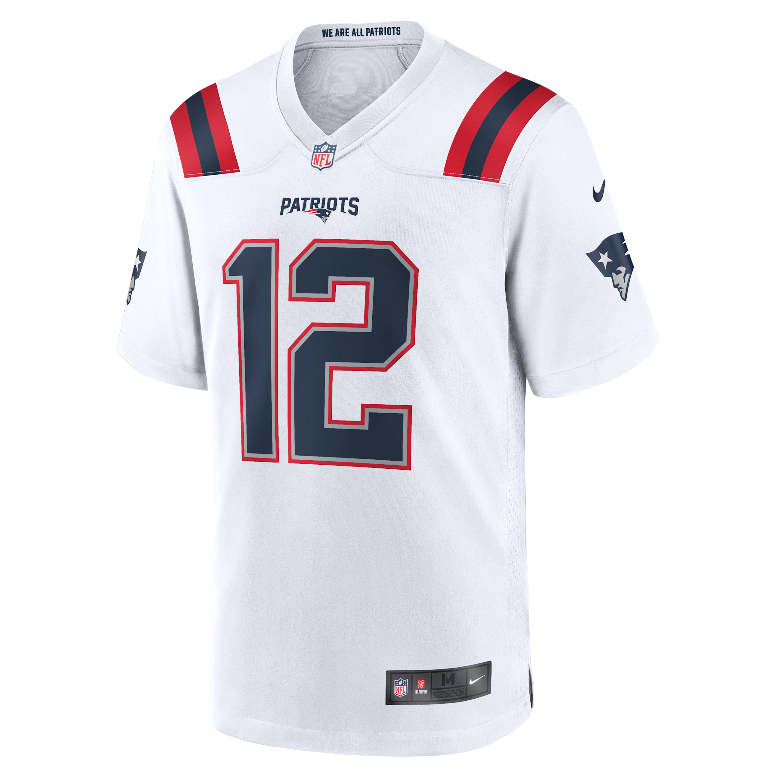 Tom Brady New England Patriots Retired Nike Men's NFL Game Jersey in White | 67NMNPGRBDY-DLV