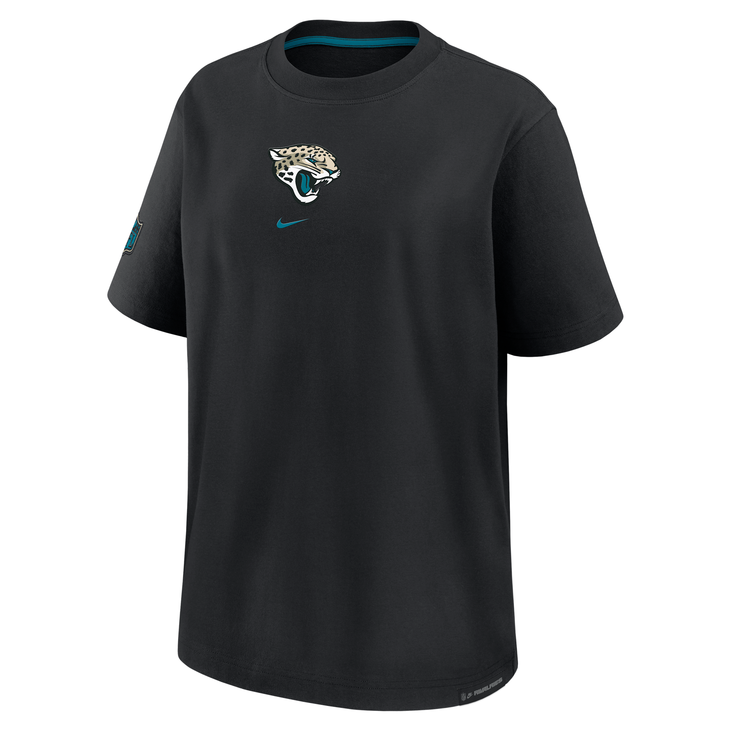 Jacksonville Jaguars Rivalries Collection Essential Boyfriend Nike Women's NFL T-Shirt in Black | 06EL066K9N-XBG