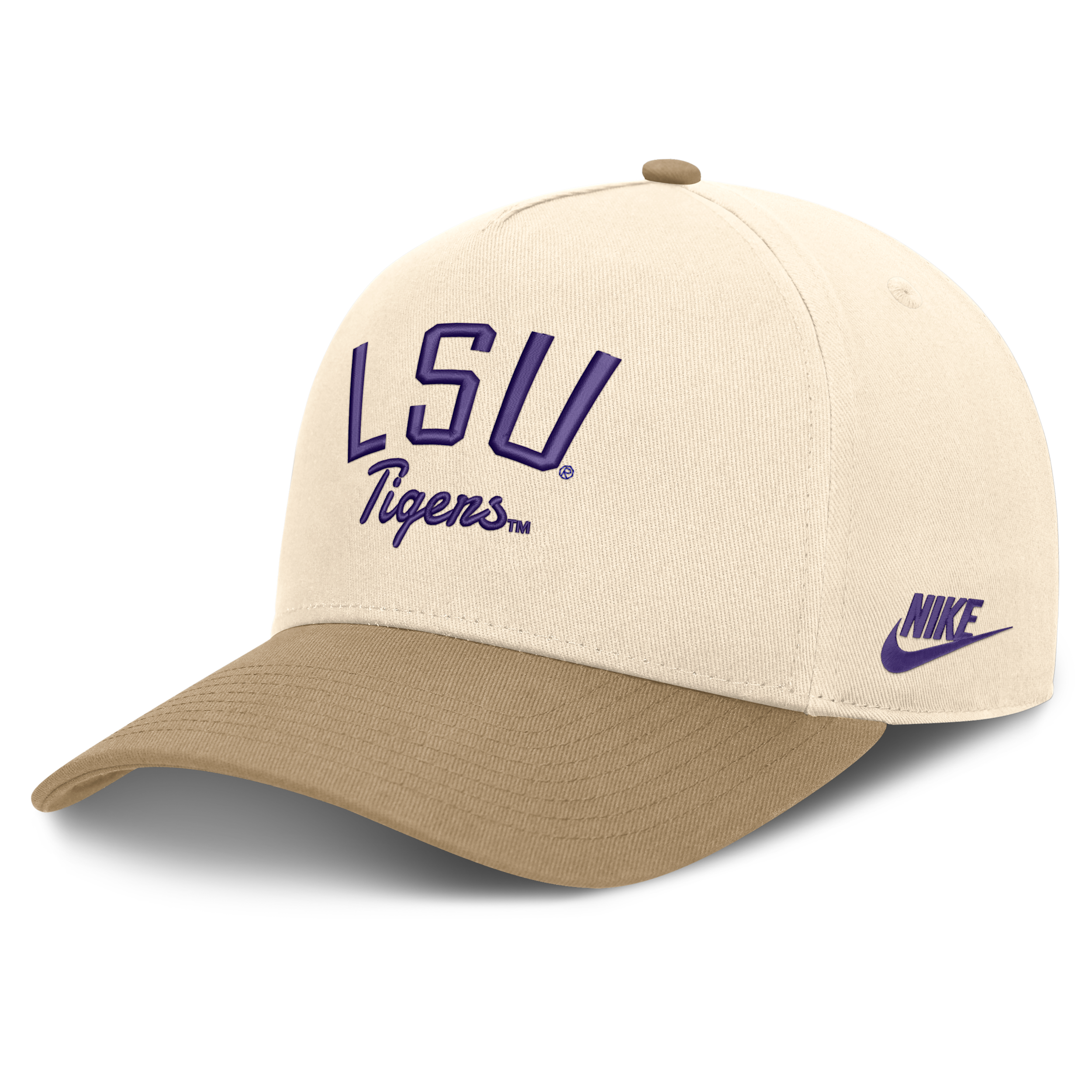 Nike Lsu Legacy Rise Unisex College A-frame Adjustable Hat In Brown
