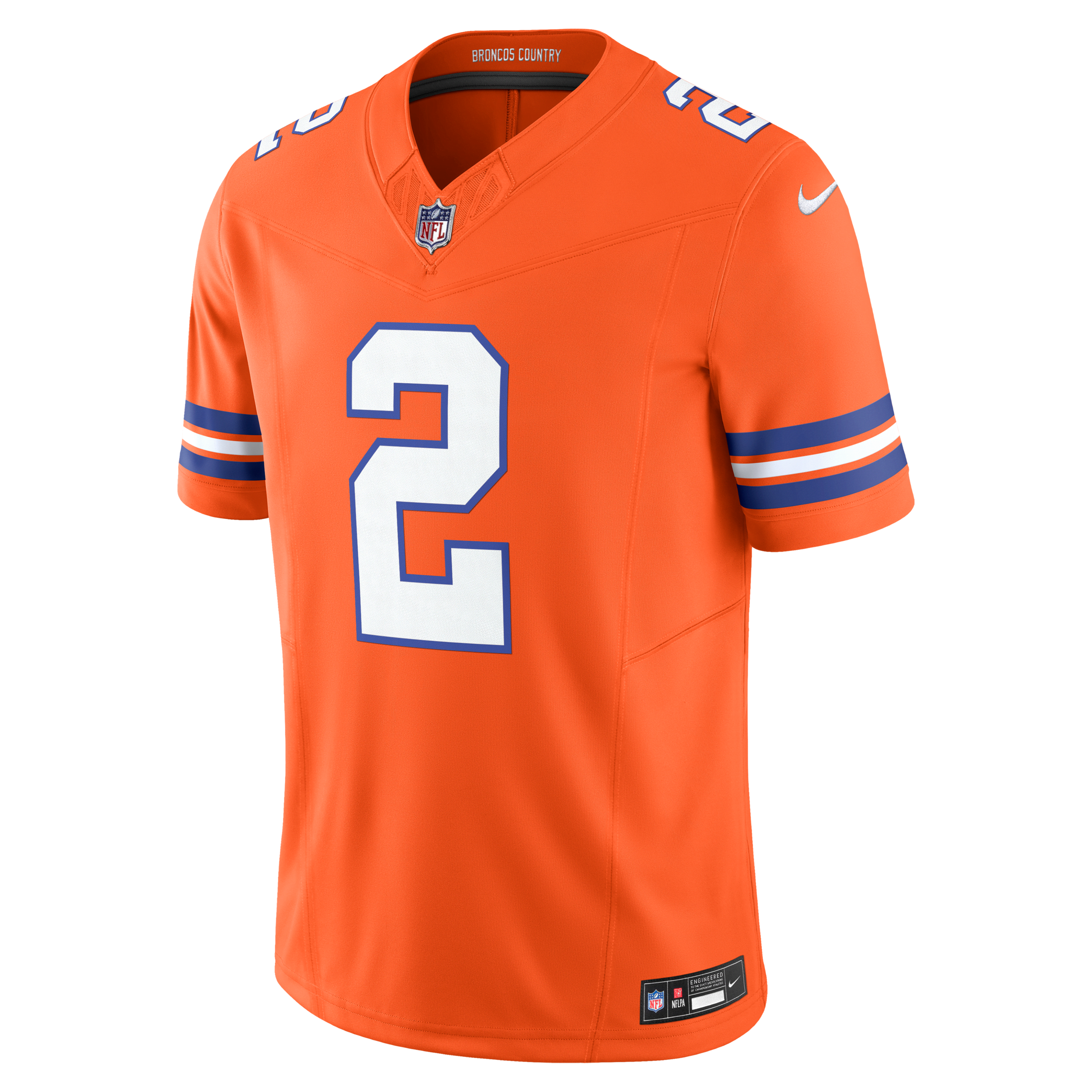 Men's Nike Patrick Surtain II Orange Denver Broncos Alternate Mile High Collection 1977 Throwback Vapor F.U.S.E. Limited Jersey