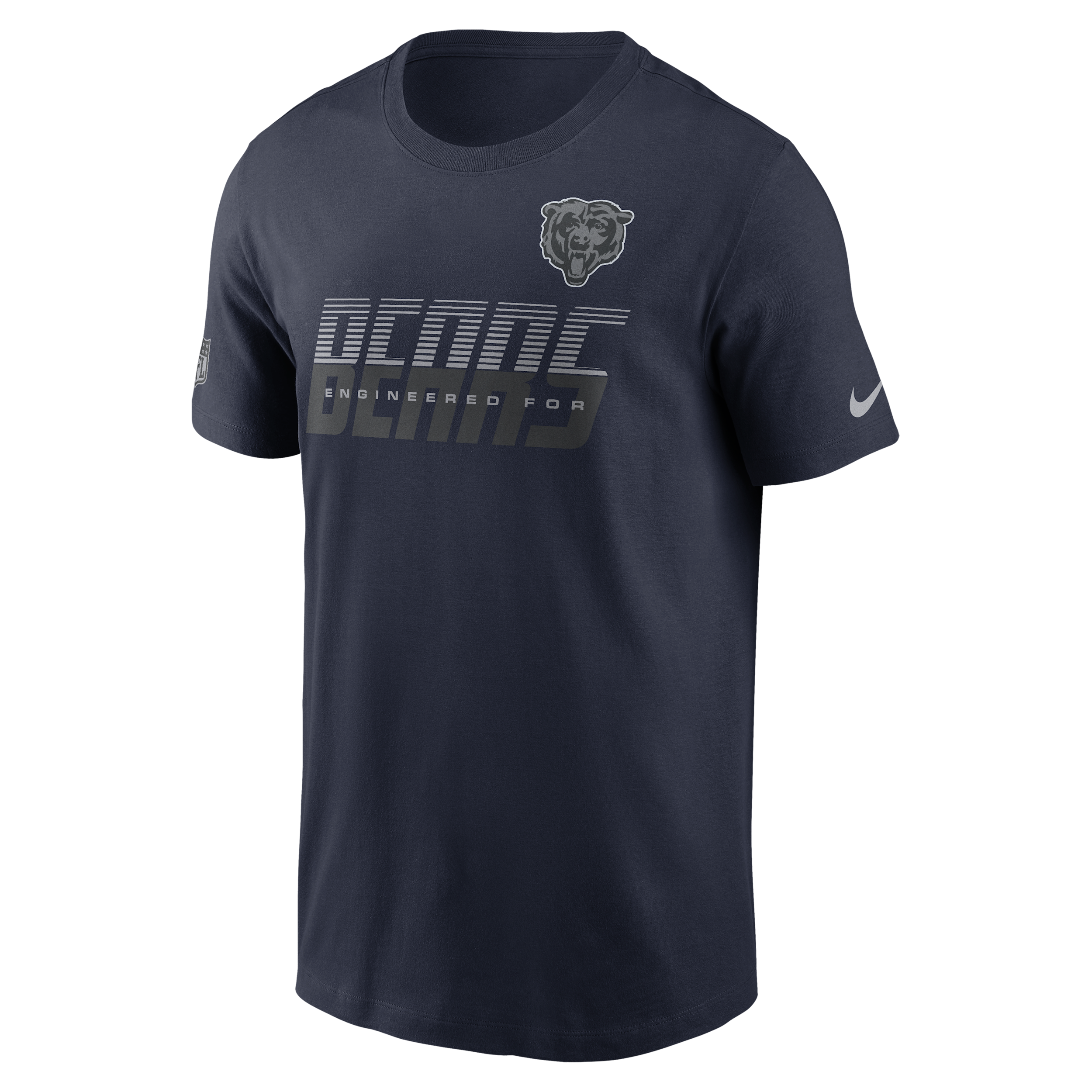 Chicago Bears Sideline Team Issue Nike Men's Dri-FIT NFL T-Shirt in Blue | 02ET41L7Q-TF9
