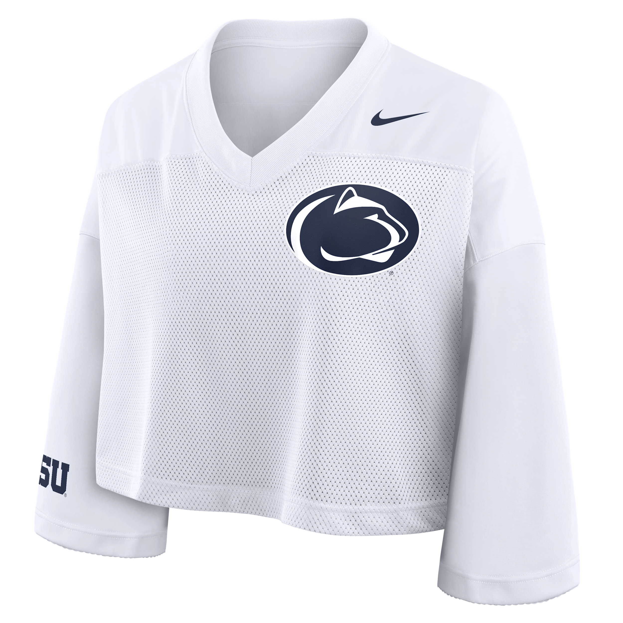 Nike Penn State Jersey Women's Dri-fit College Cropped Top In White
