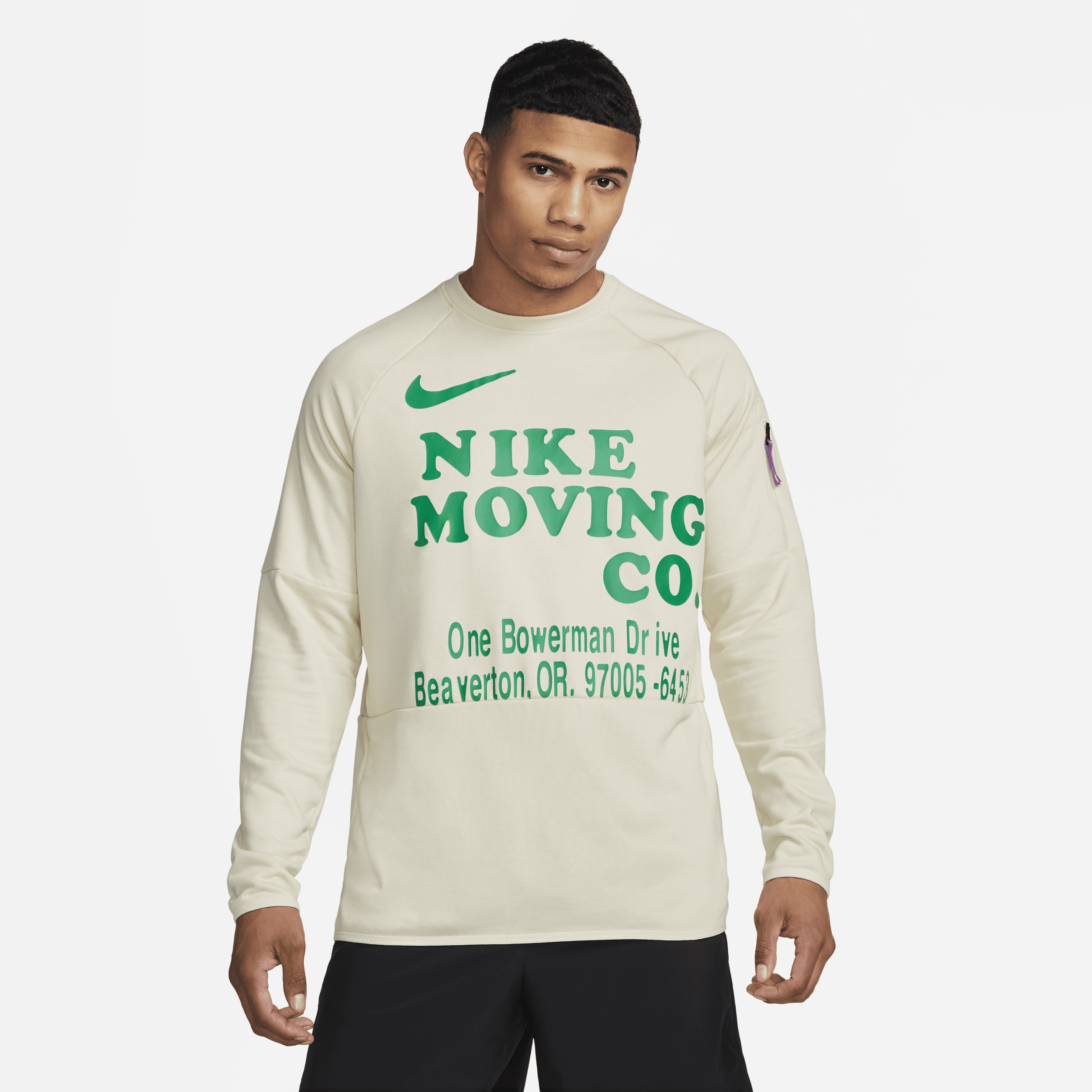 Nike Men's Dri-fit Long-sleeve Fitness Top In White