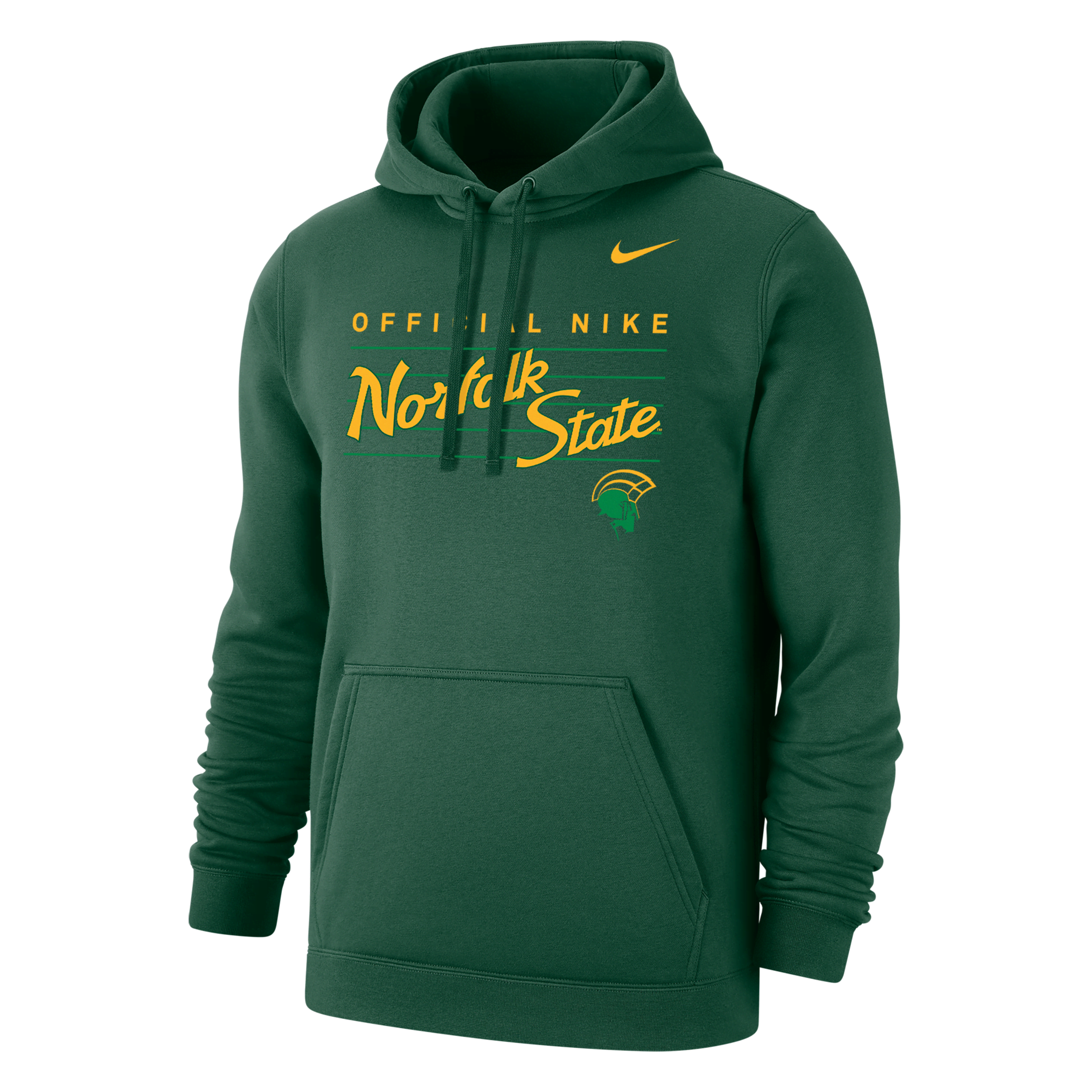 Nike Men's College Club Fleece (norfolk State) Hoodie In Green