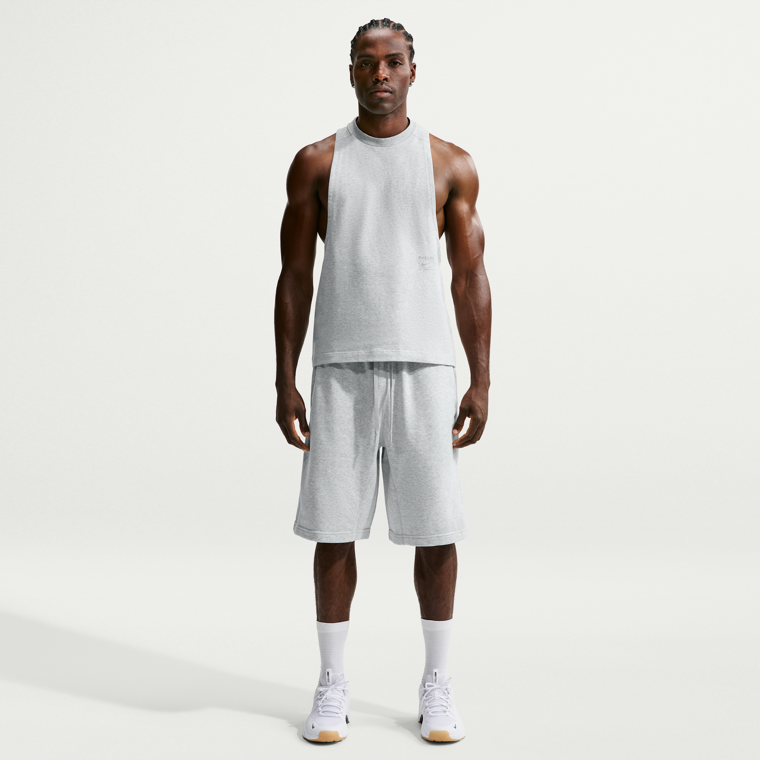 Nike Men's N.A.C. Dri-FIT Fleece Training Shorts in Grey | IM5718-077
