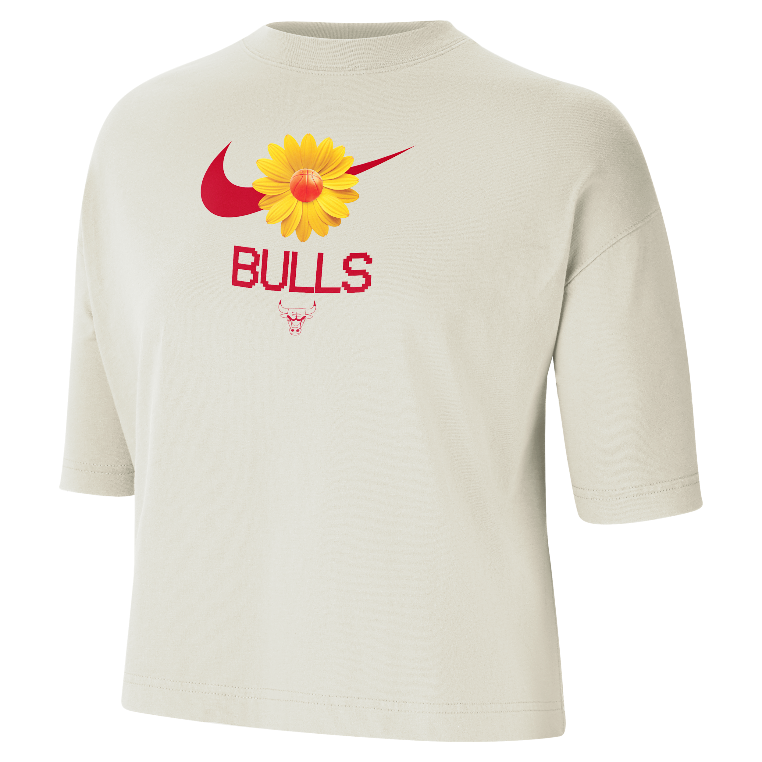 Nike Chicago Bulls Courtside Women's Nba Boxy T-shirt In White