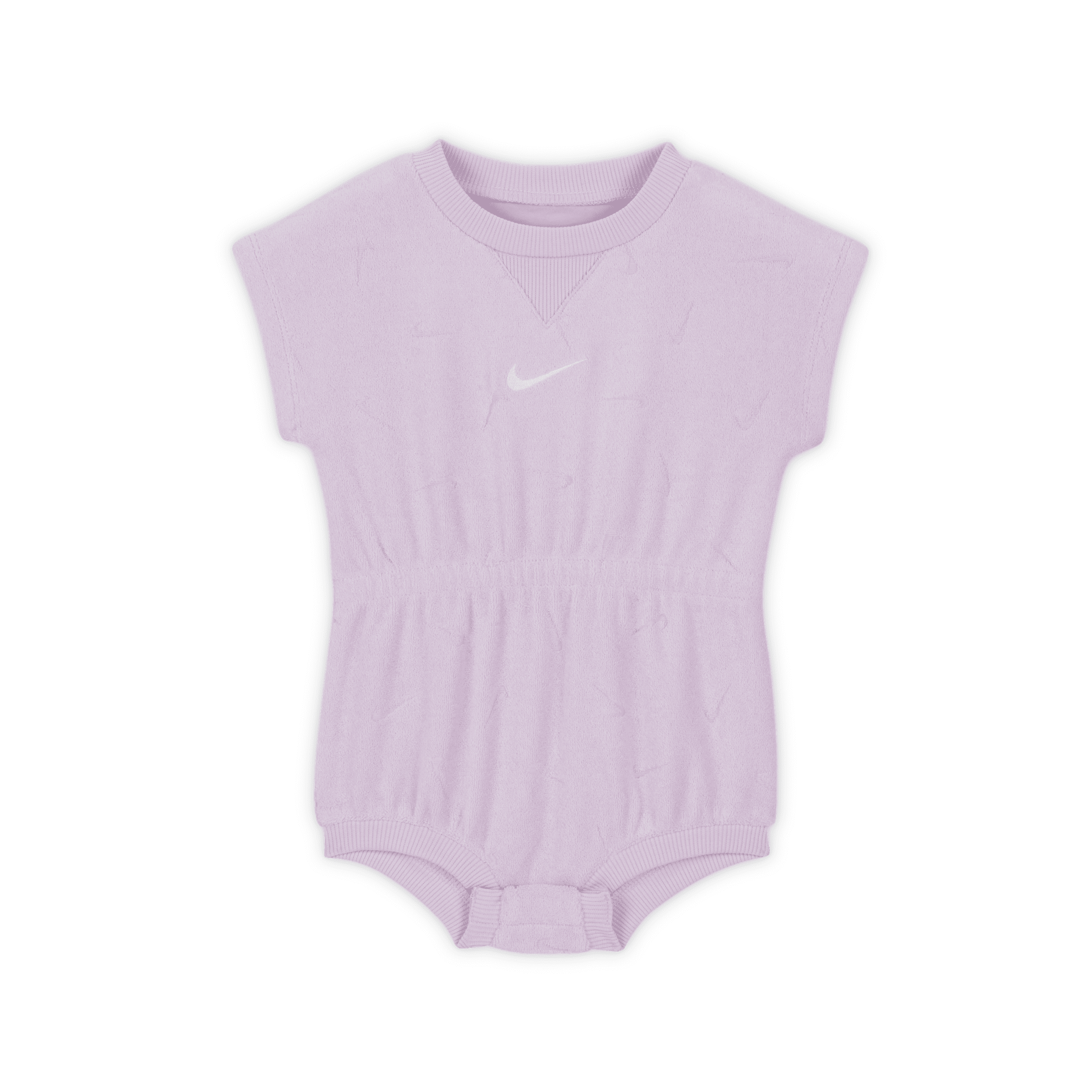 Nike Essentials Baby (0-) Jacquard Towel Terry Romper In Pink