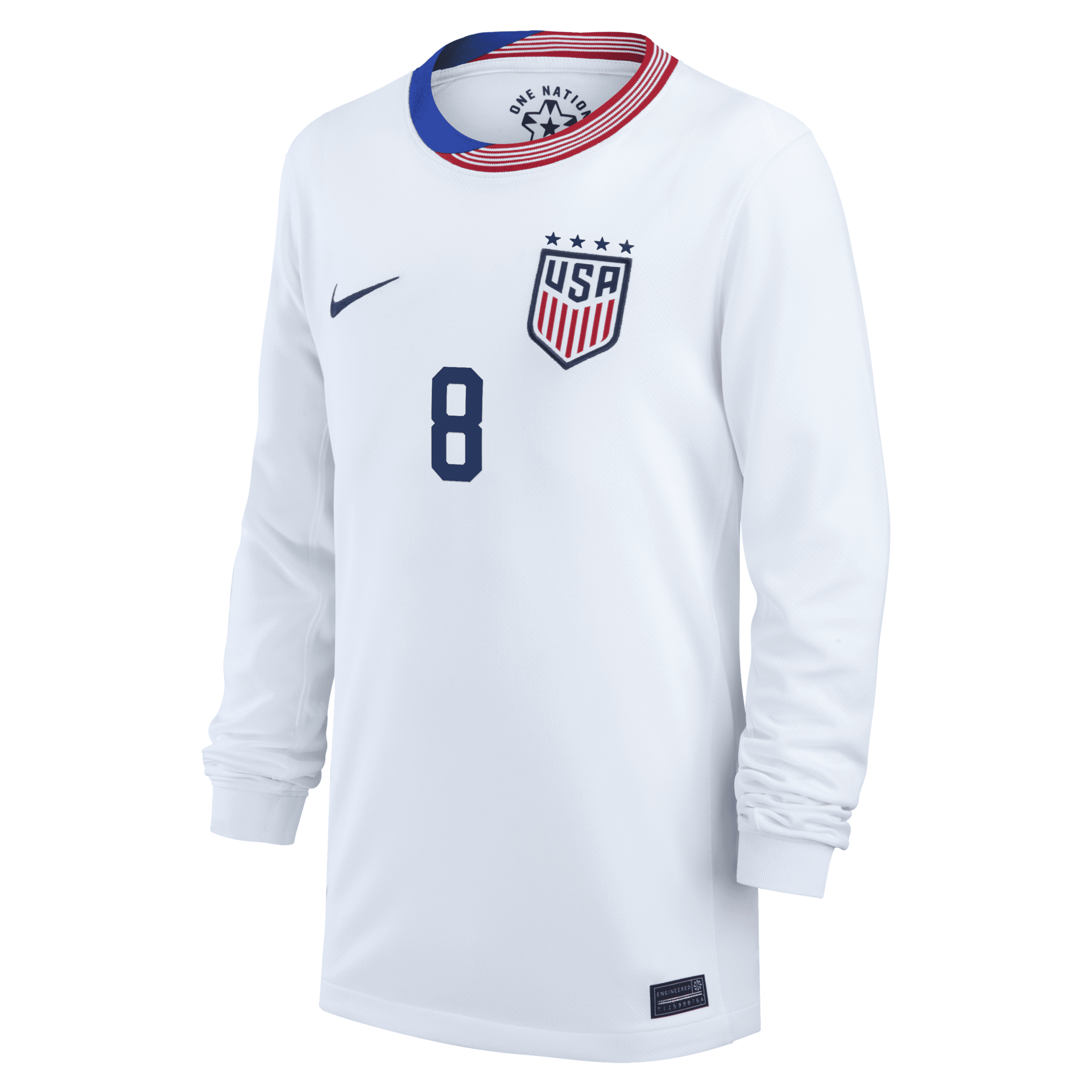 Nike Jaedyn Shaw Uswnt 2024 Stadium Away Bid Kids'  Dri-fit Soccer Jersey In White