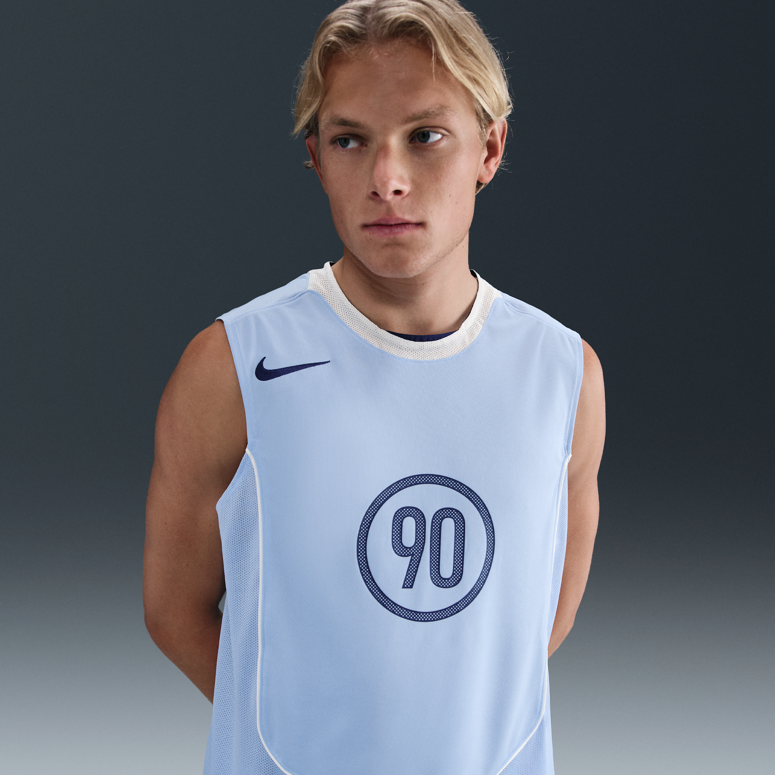 Nike Men's Total 90 Dri-fit Sleeveless Soccer Top In Blue