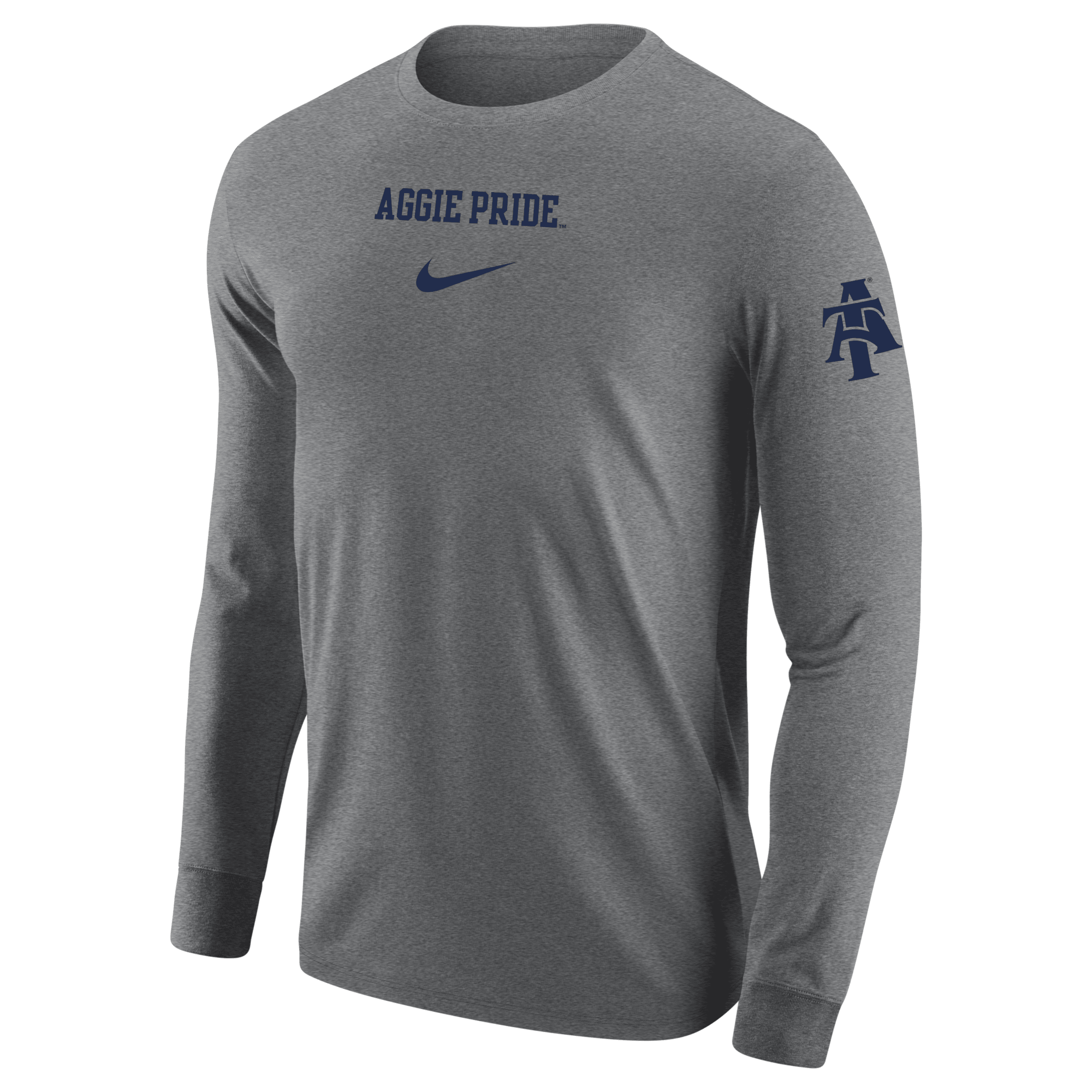 Shop Nike North Carolina A&t  Men's College Long-sleeve T-shirt In Grey