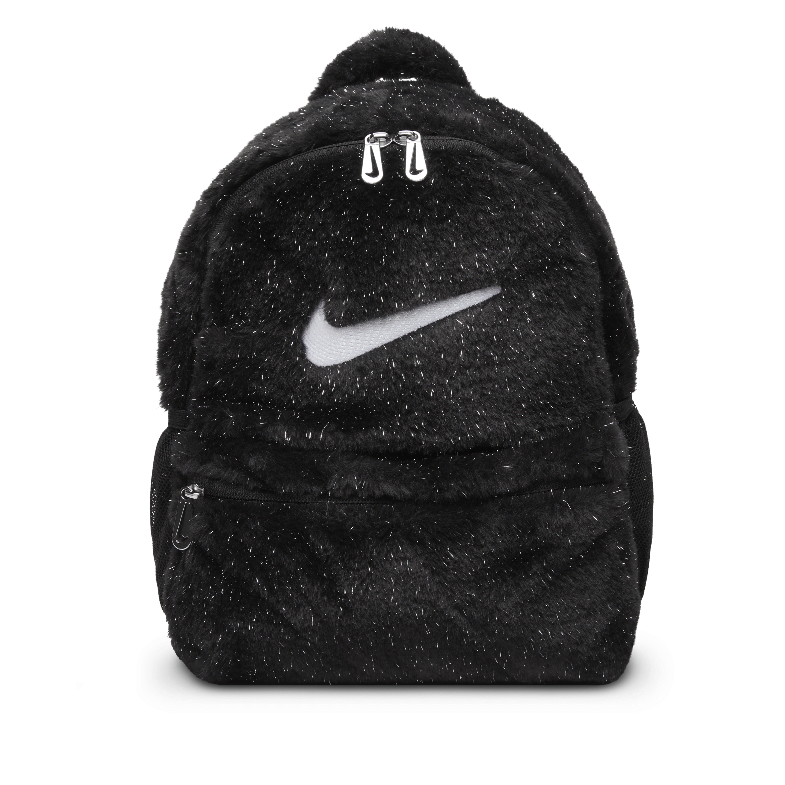 Nike Big Kids' Faux Fur Backpack (11l) In Black