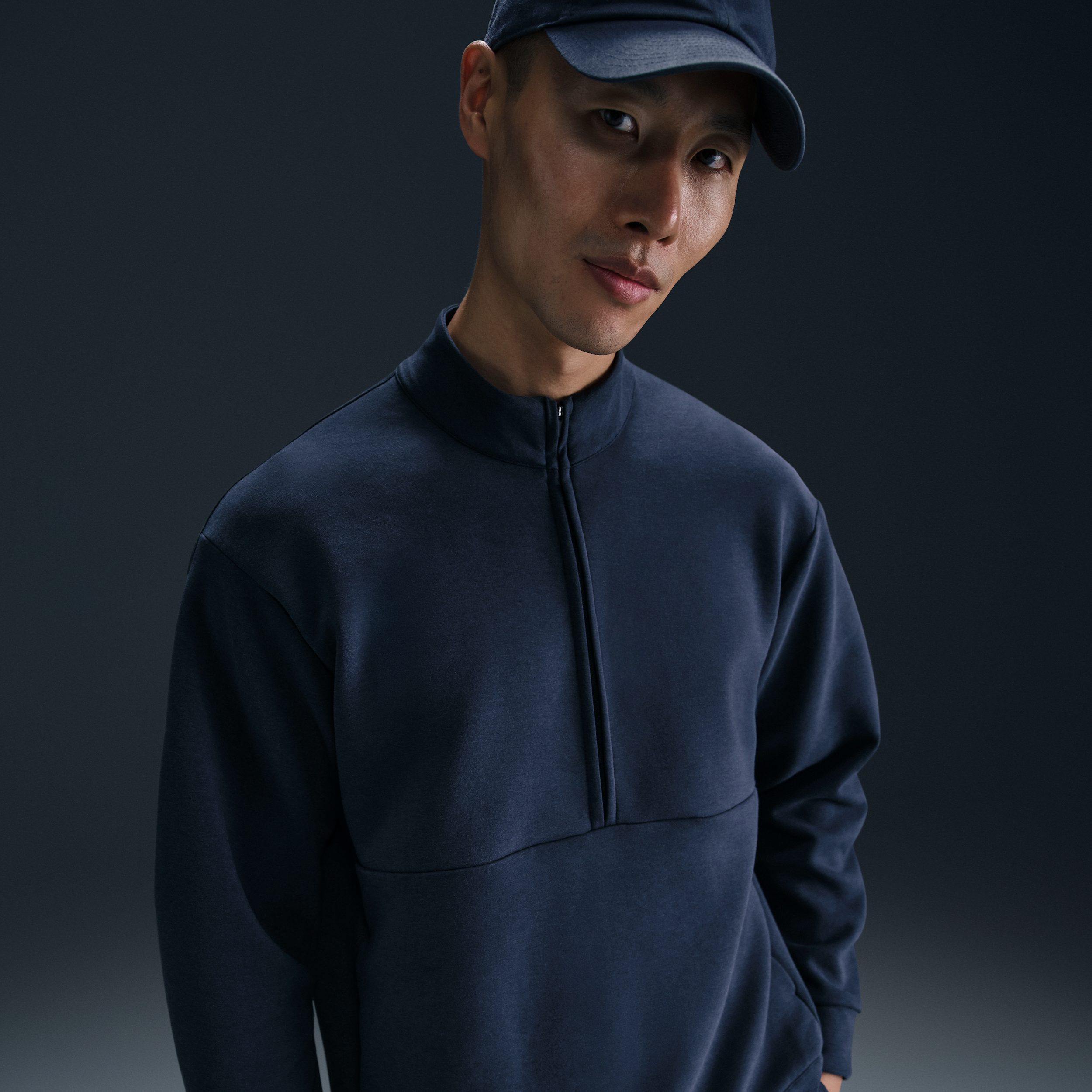 Nike Men's 24.7 Impossiblysoft Dri-fit 1/2-zip Top In Blue